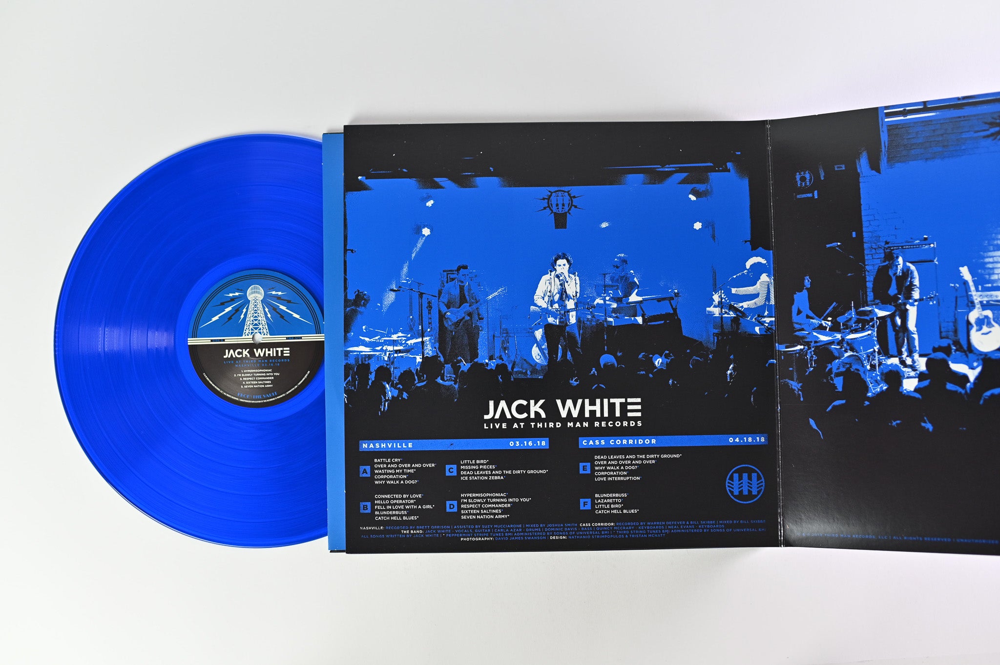 Jack White - Live At Third Man Records - Nashville & Cass Corridor on Third Man Ltd Black / Blue / White Vinyl