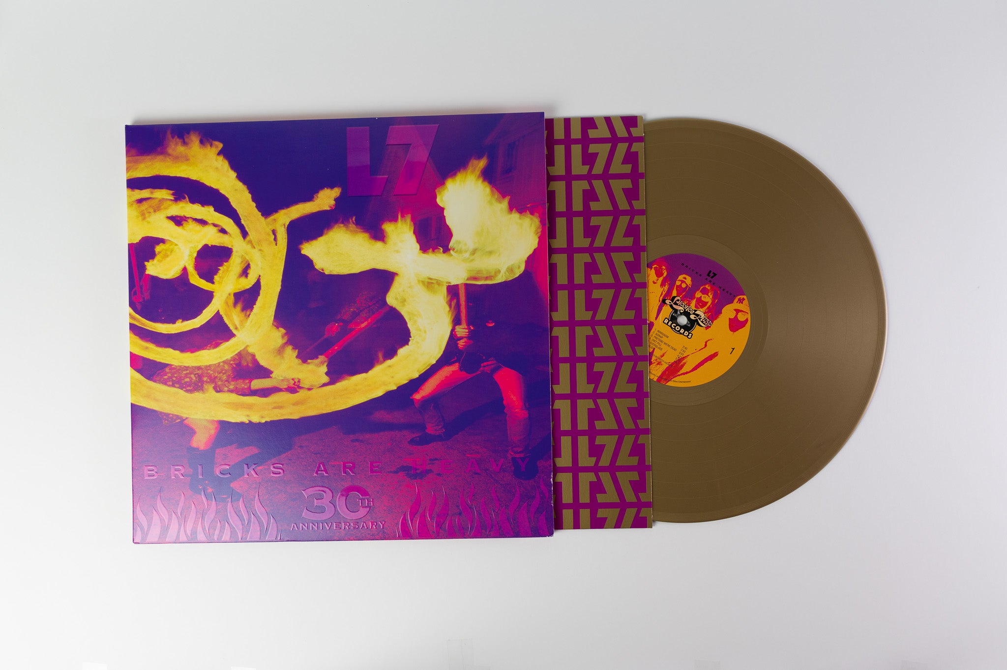 L7 - Bricks Are Heavy (30th Anniversary) on Licorice Pizza Ltd Gold Vinyl Reissue