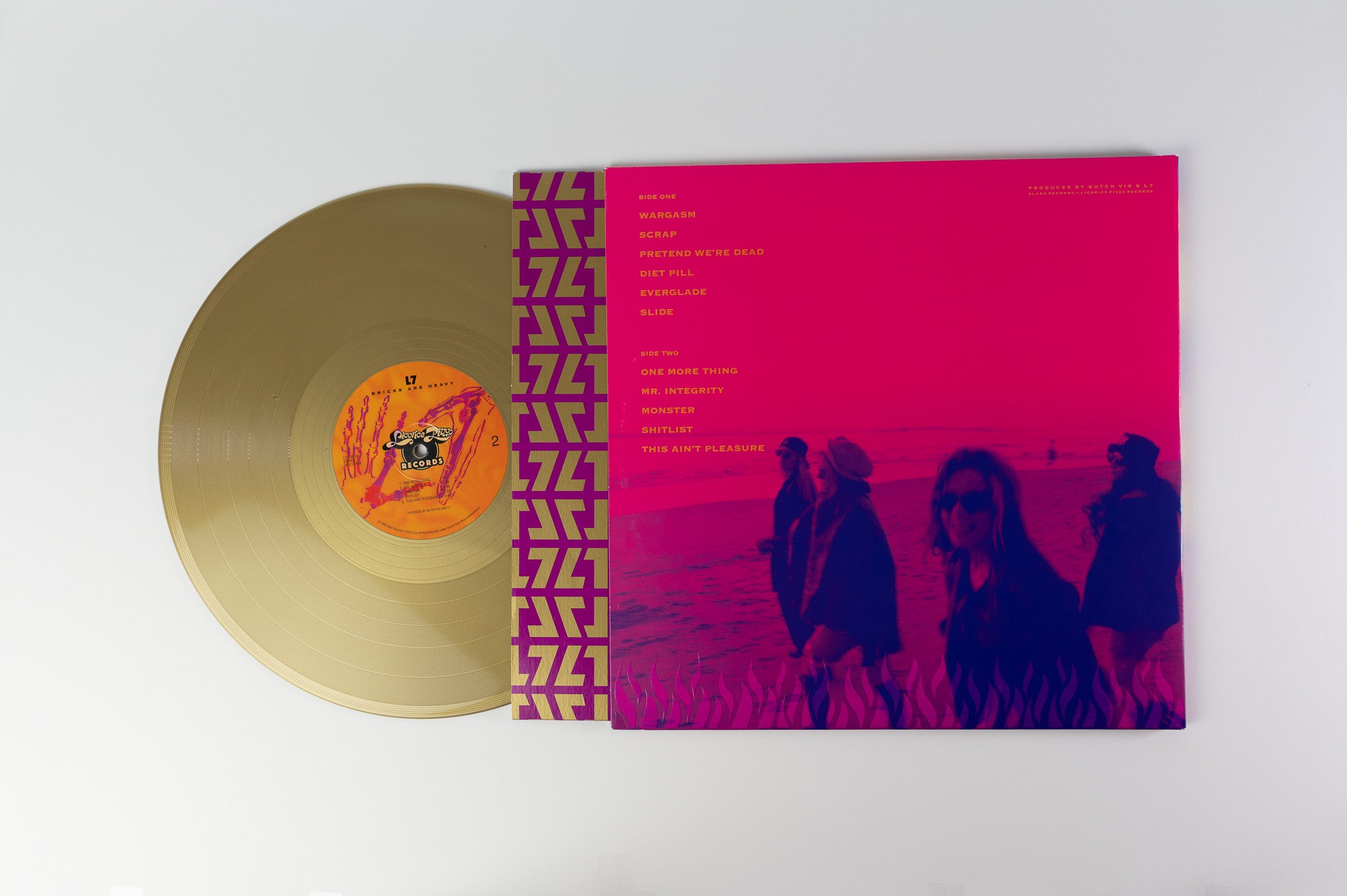 L7 - Bricks Are Heavy (30th Anniversary) on Licorice Pizza Ltd Gold Vinyl Reissue