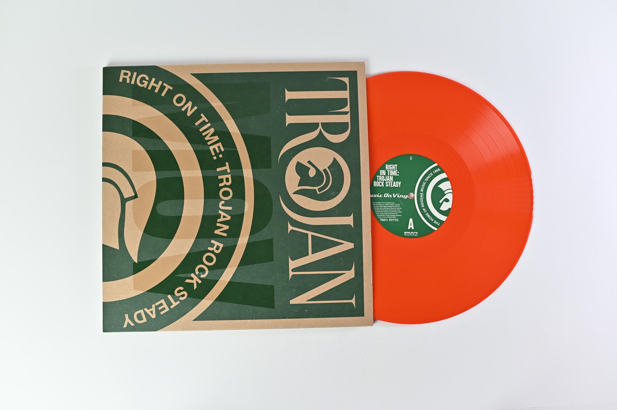 Various - Right On Time: Trojan Rock Steady on Music on Vinyl Ltd Numbered Orange Vinyl Reissue