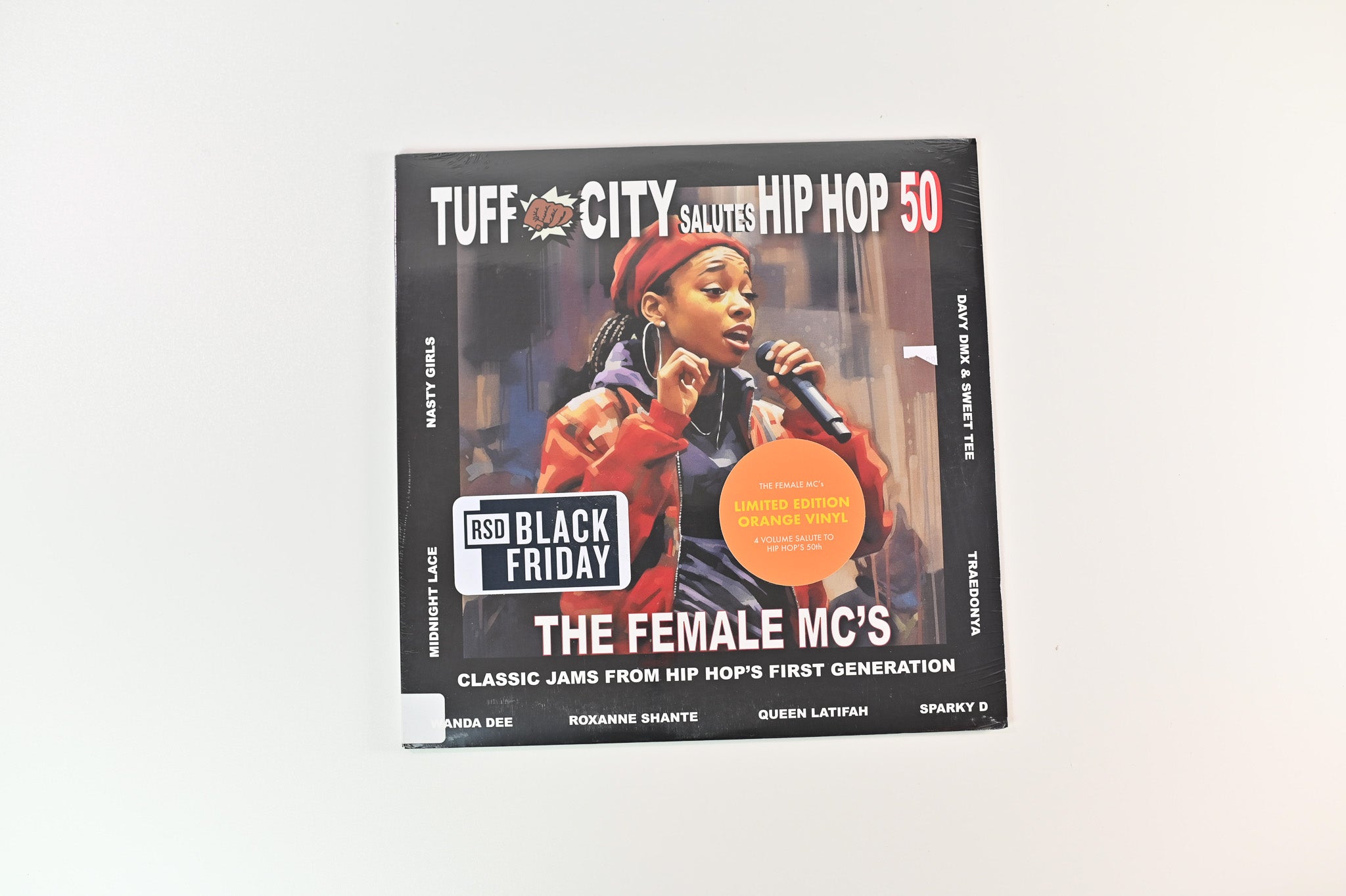 Various - Tuff City Salutes Hip Hop 50: The Female MCs on Tuff City RSD BF 2023 Orange Vinyl With 7" Sealed