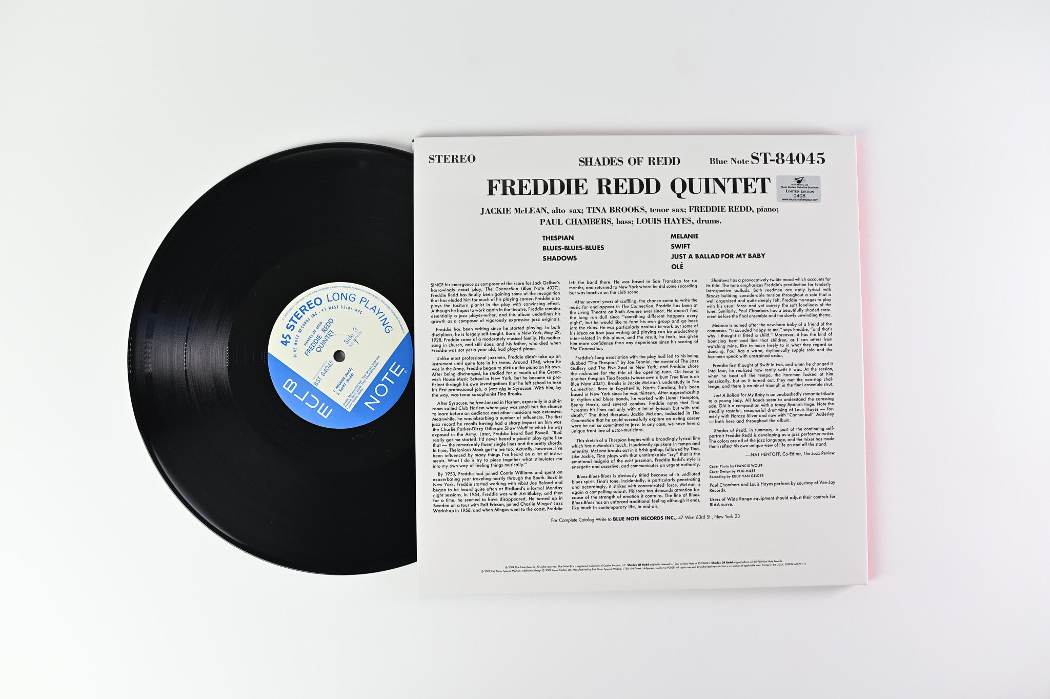 Freddie Redd Quintet - Shades Of Redd on Blue Note Music Matters Ltd 45 RPM Reissue