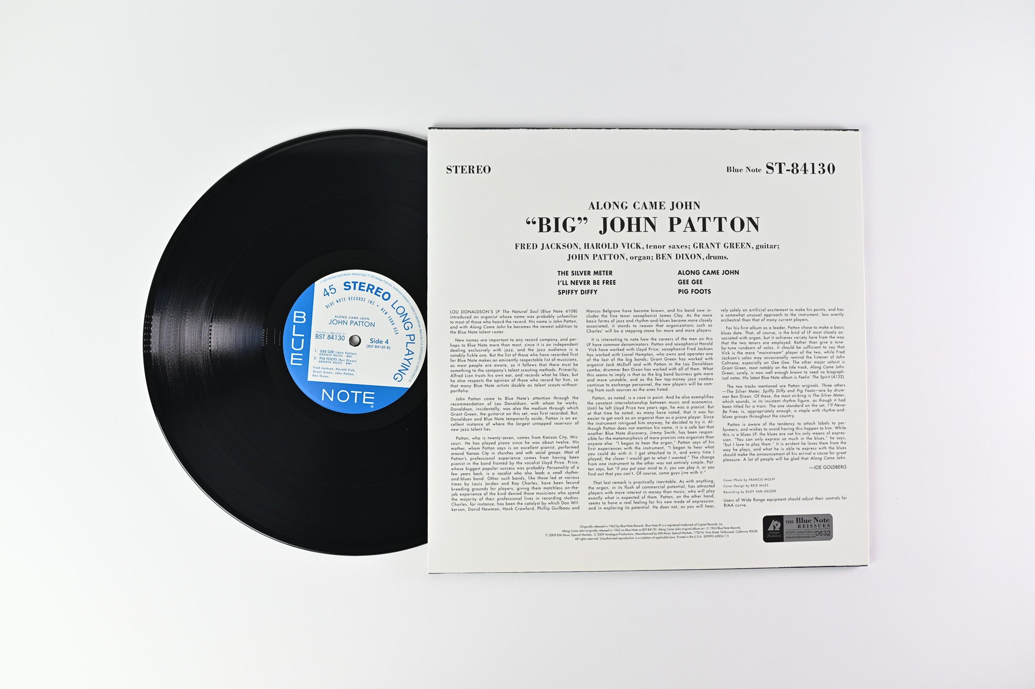 John Patton - Along Came John on Blue Note Analogue Productions Ltd 45 RPM Numbered Reissue