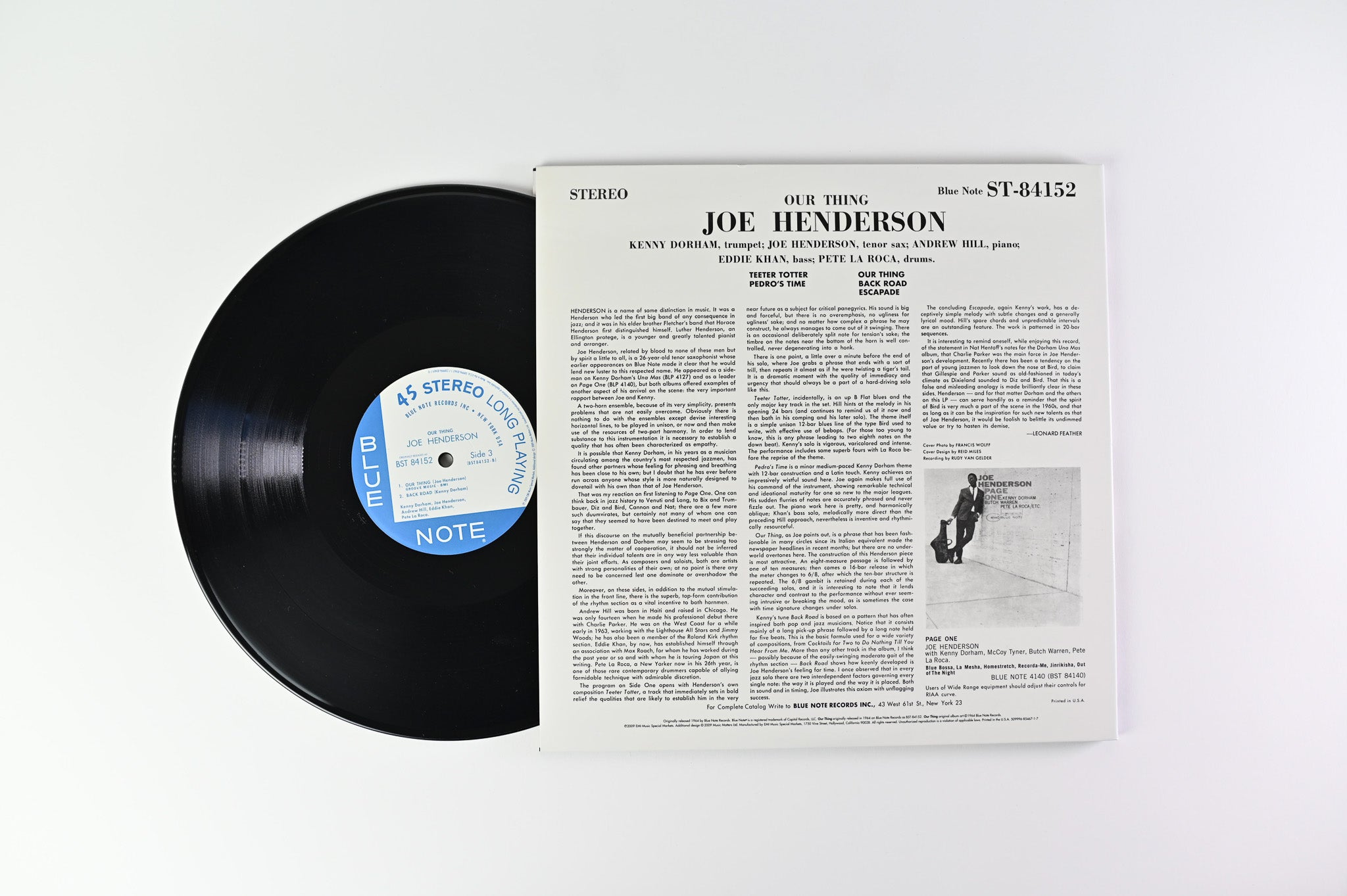 Joe Henderson - Our Thing on Blue Note Music Matters Ltd 45 RPM Reissue