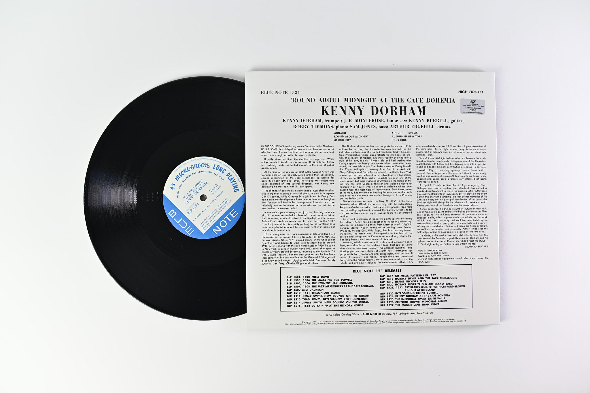 Kenny Dorham - 'Round About Midnight At The Cafe Bohemia on Blue Note Music Matters Ltd 45 RPM Reissue