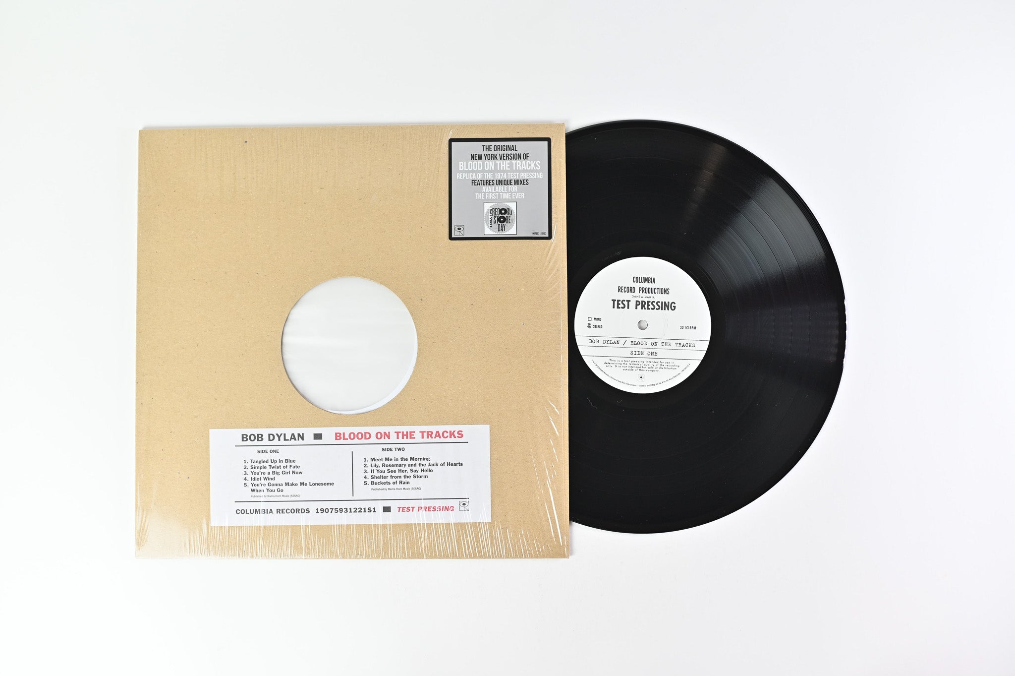 Bob Dylan - Blood On The Tracks Test Pressing on Columbia Ltd RSD 2019 Reissue