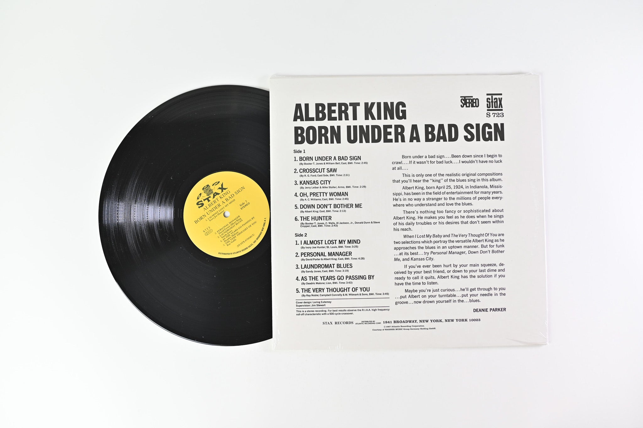 Albert King - Born Under A Bad Sign on Stax Speakers Corner 180 Gram Reissue