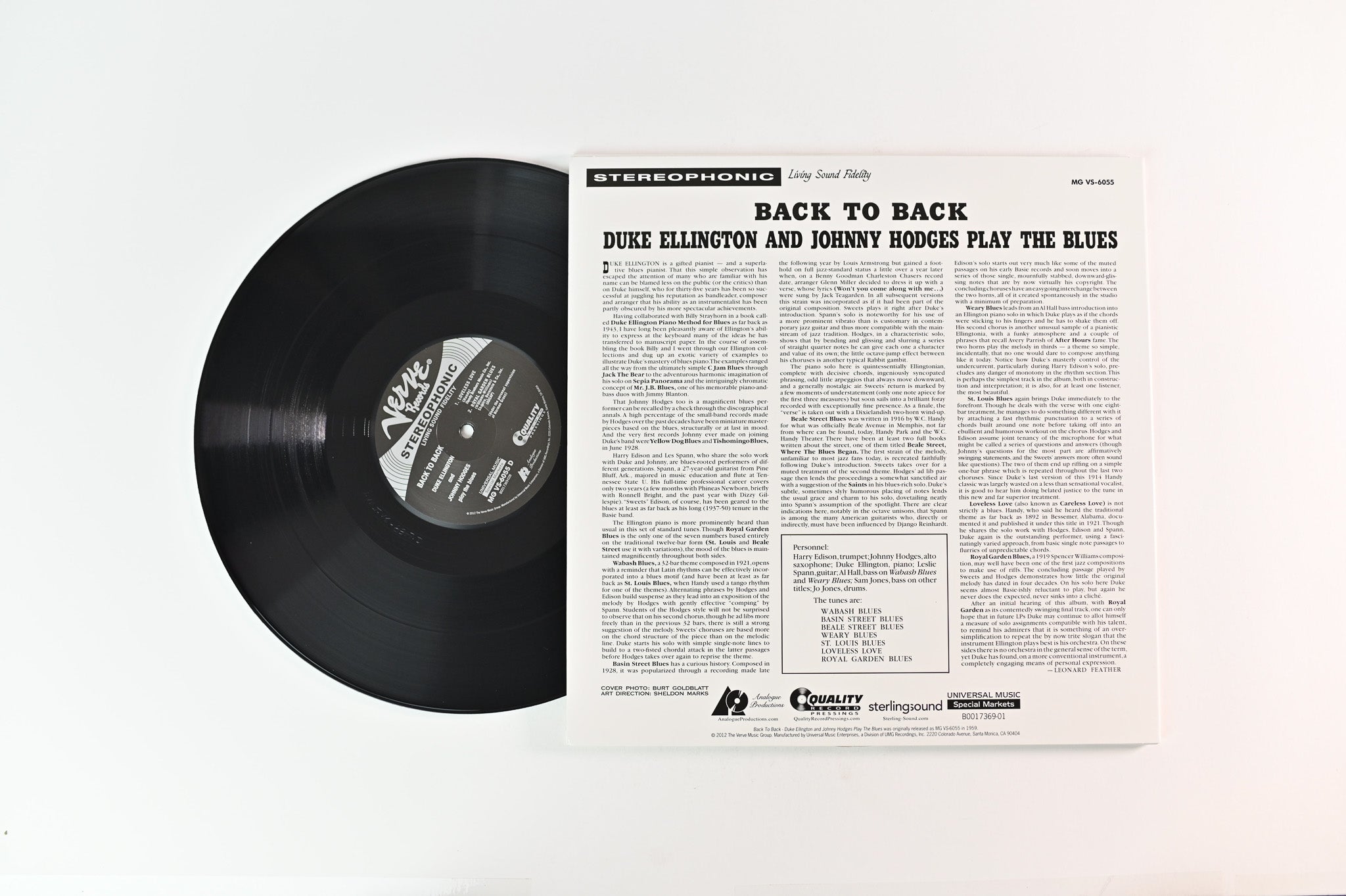 Duke Ellington - Back To Back (Duke Ellington And Johnny Hodges Play The Blues) on Analogue Productions 45 RPM 180 Gram Reissue