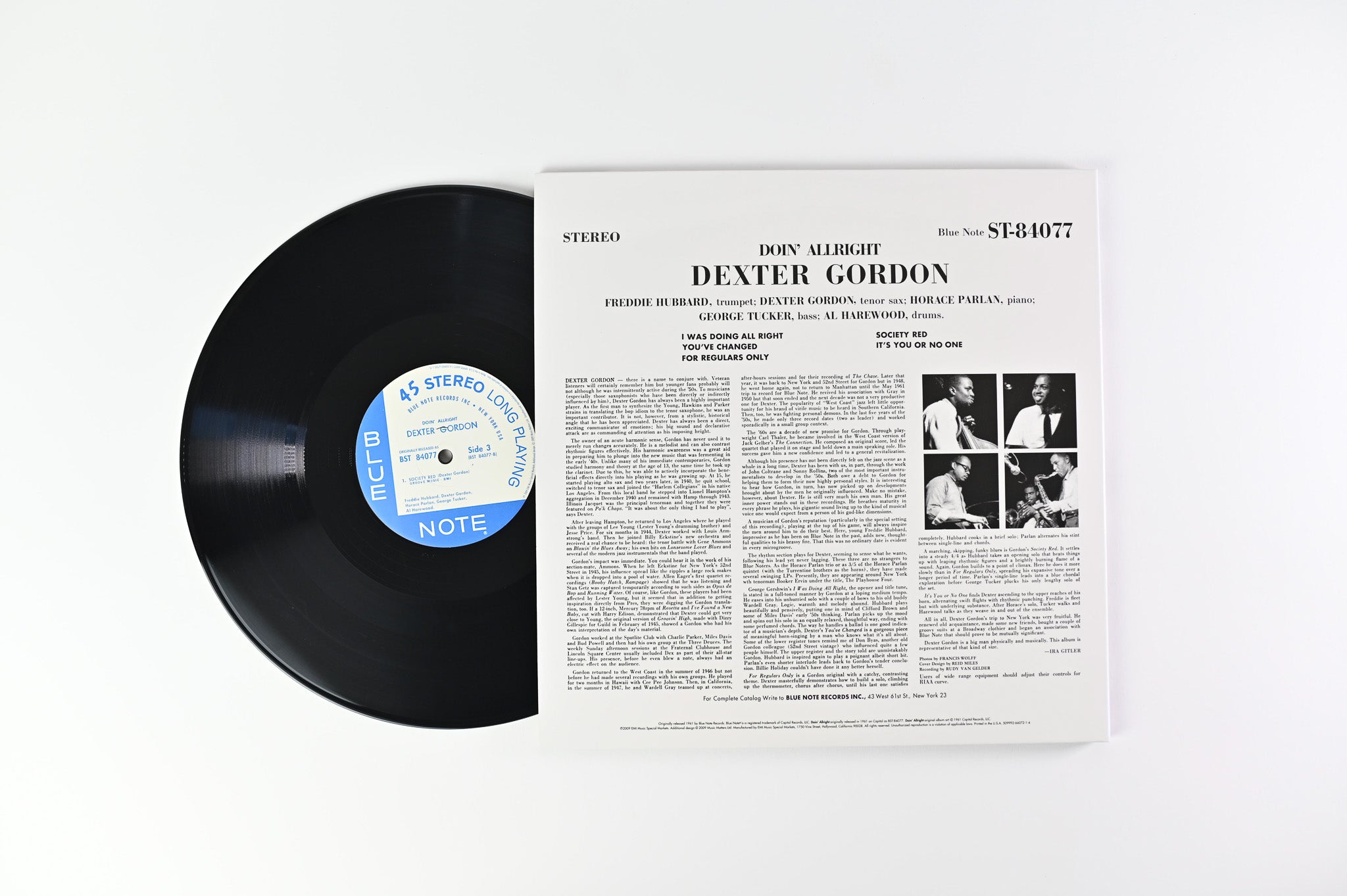 Dexter Gordon - Doin' Allright on Blue Note Music Matters Ltd Reissue 45 RPM