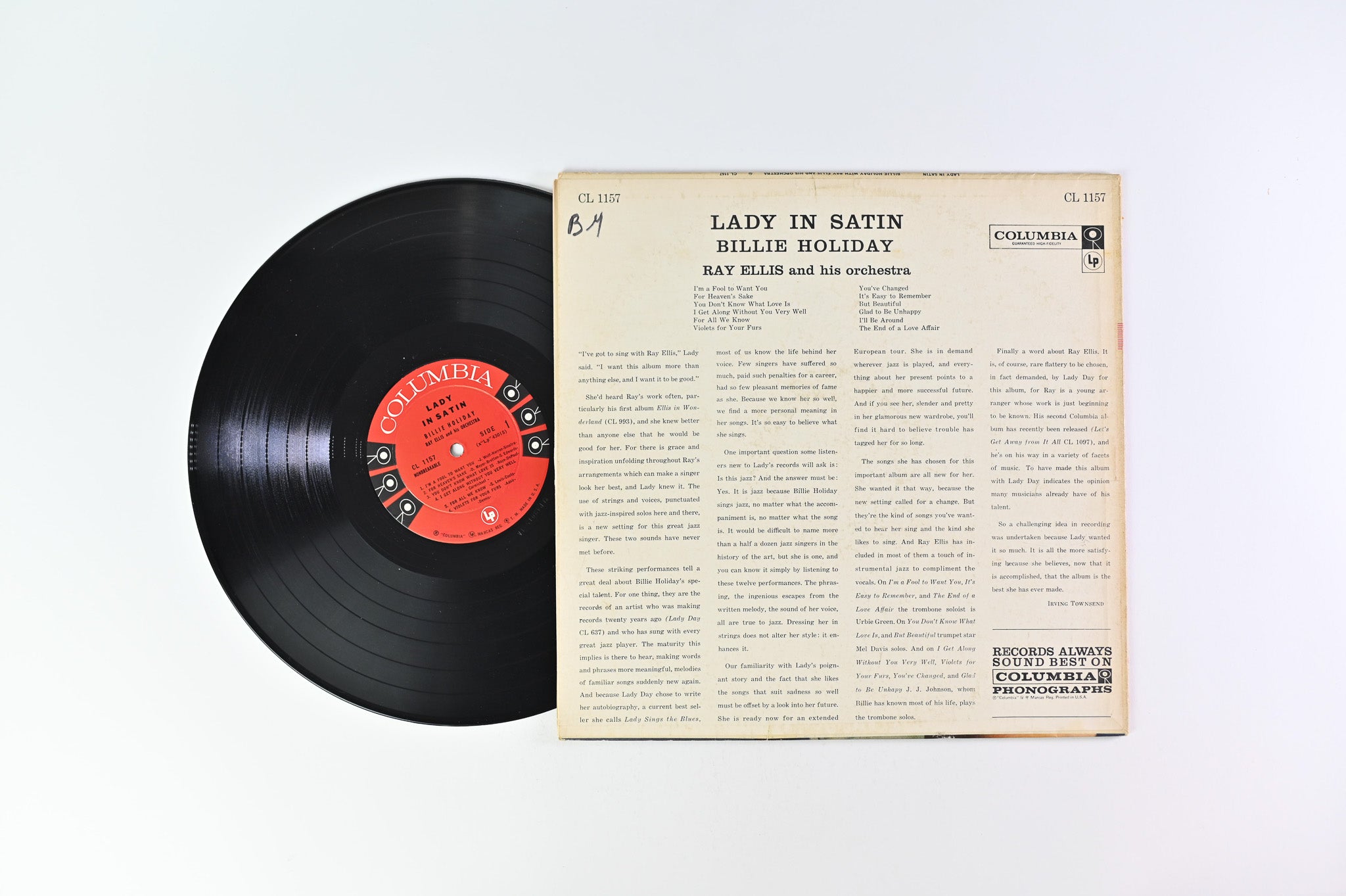 Billie Holiday - Lady In Satin on Columbia Mono 6 Eye