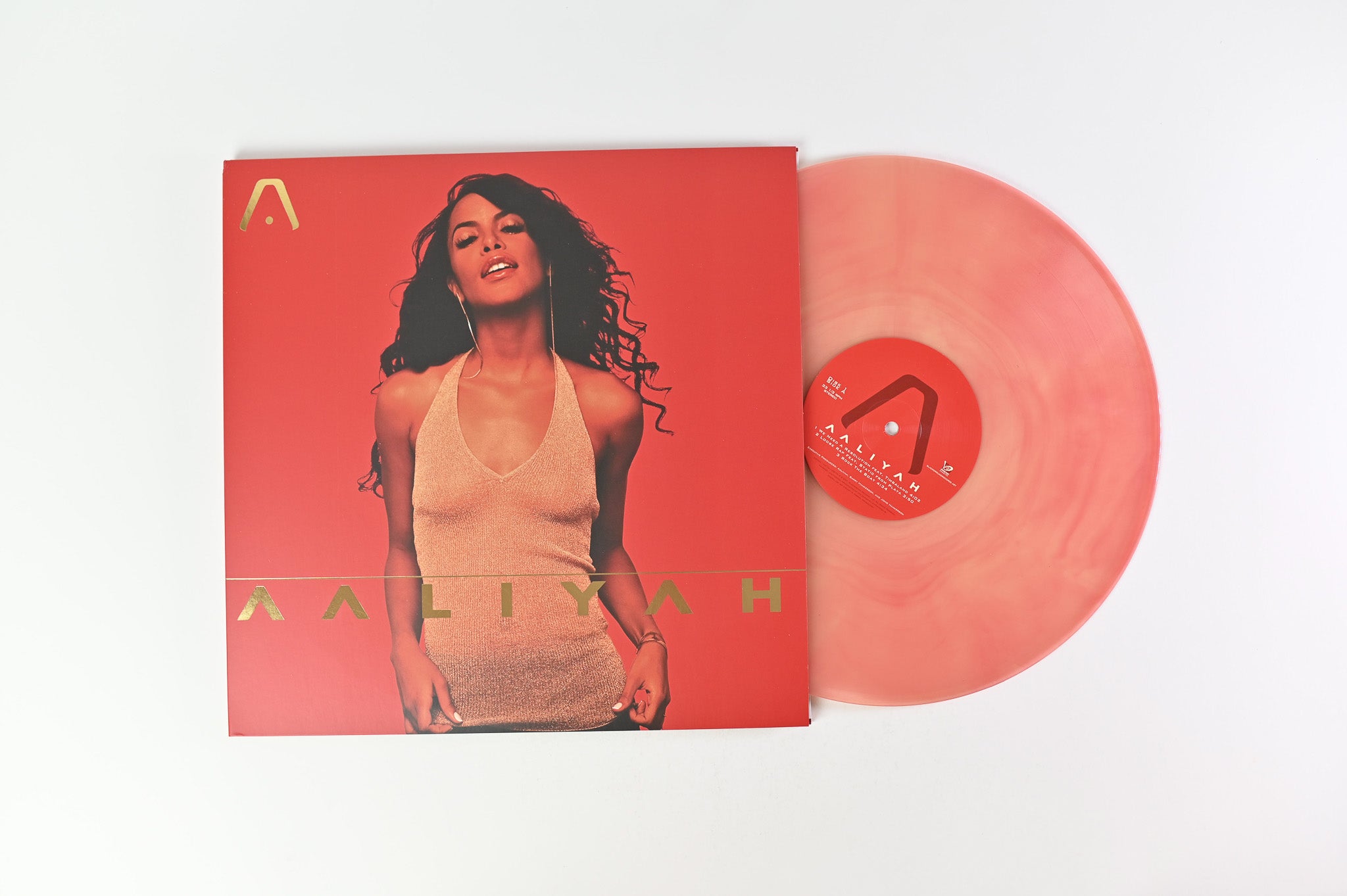 Aaliyah - Aaliyah on Blackground Vinyl Me Please Red & Gold Galaxy Reissue