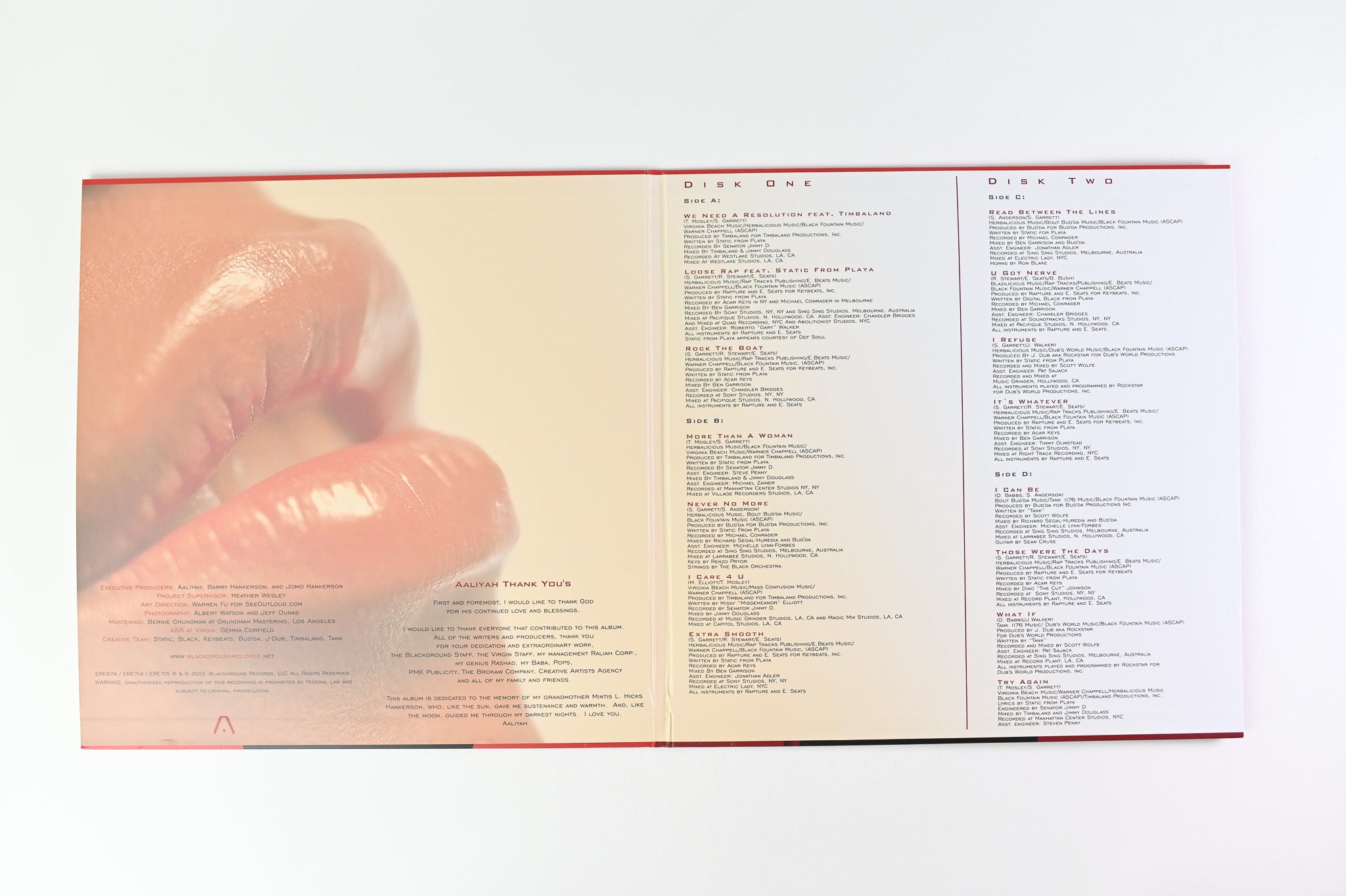 Aaliyah - Aaliyah on Blackground Vinyl Me Please Red & Gold Galaxy Reissue