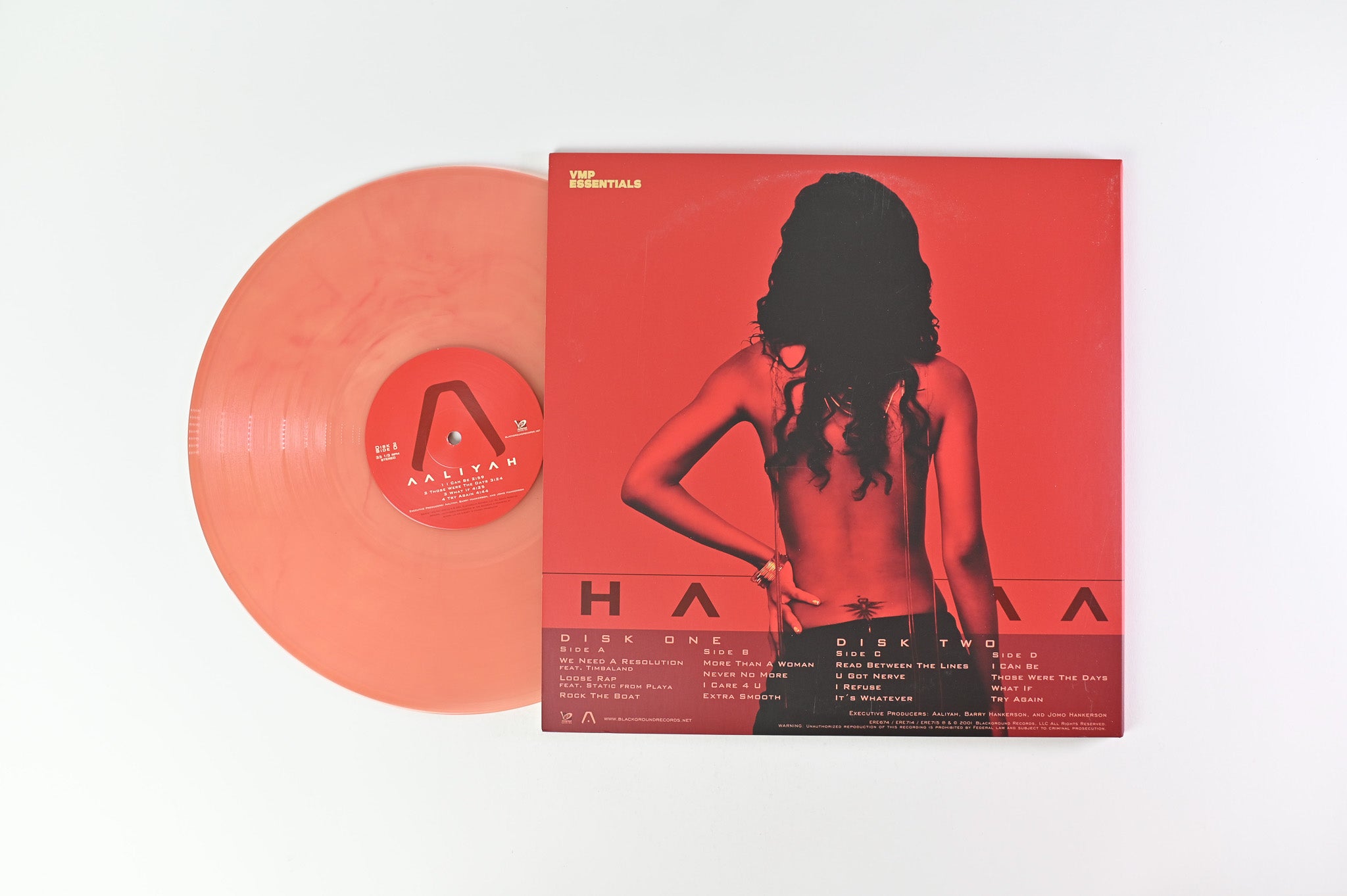 Aaliyah - Aaliyah on Blackground Vinyl Me Please Red & Gold Galaxy Reissue