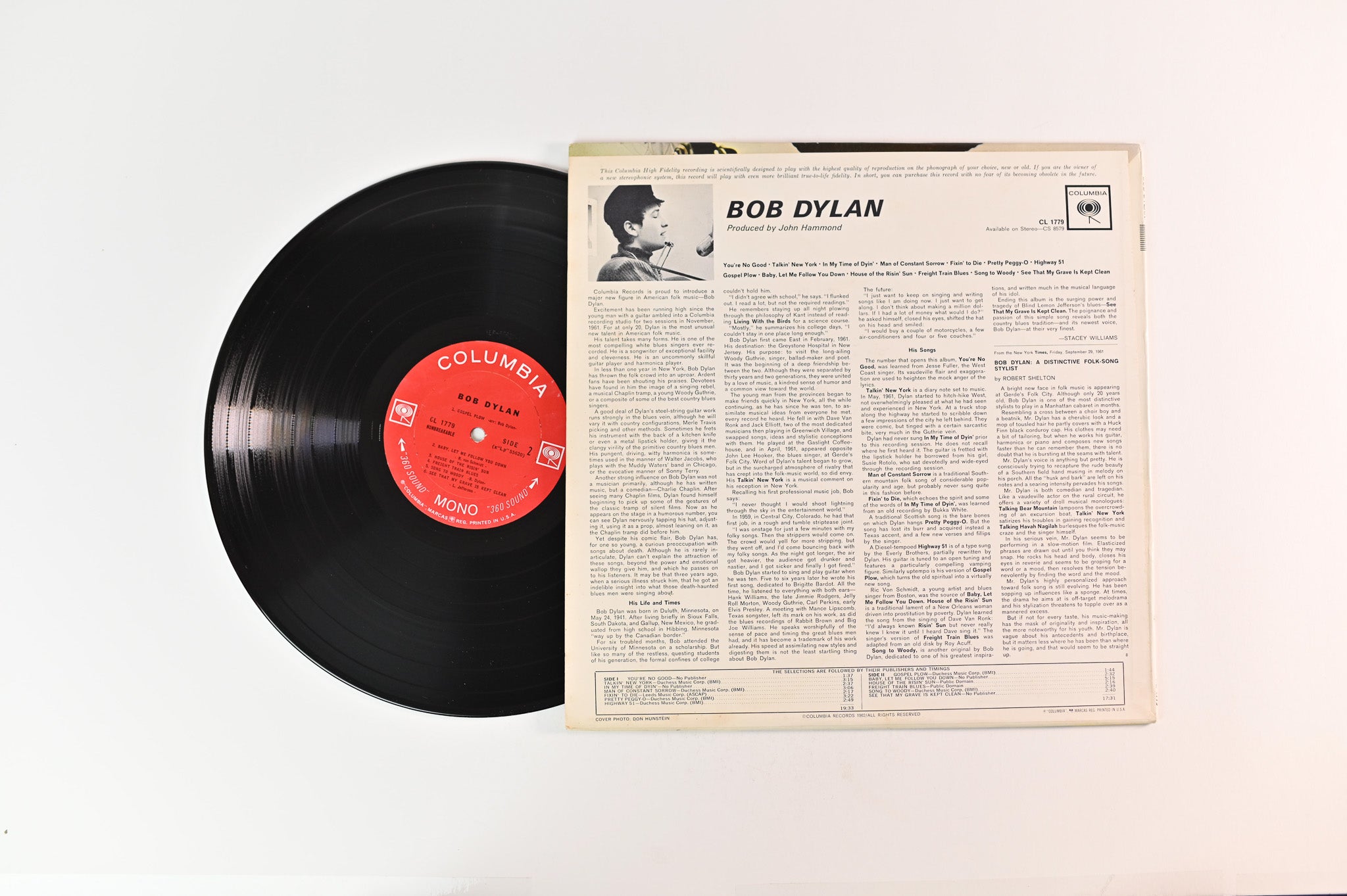 Bob Dylan - Bob Dylan on Columbia 2 Eye Mono Reissue