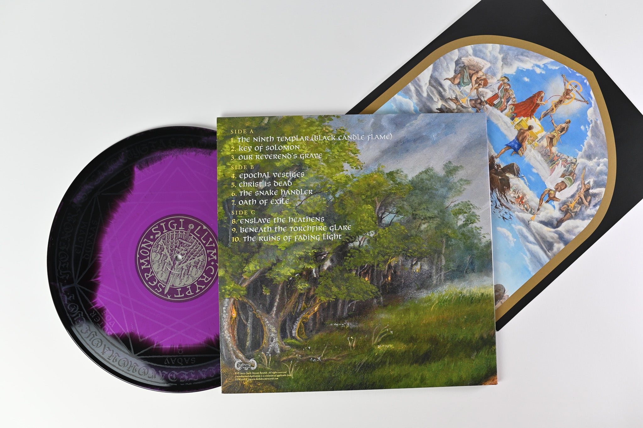Crypt Sermon - The Ruins Of Fading Light on Dark Descent Black/Grimace Purple Repress