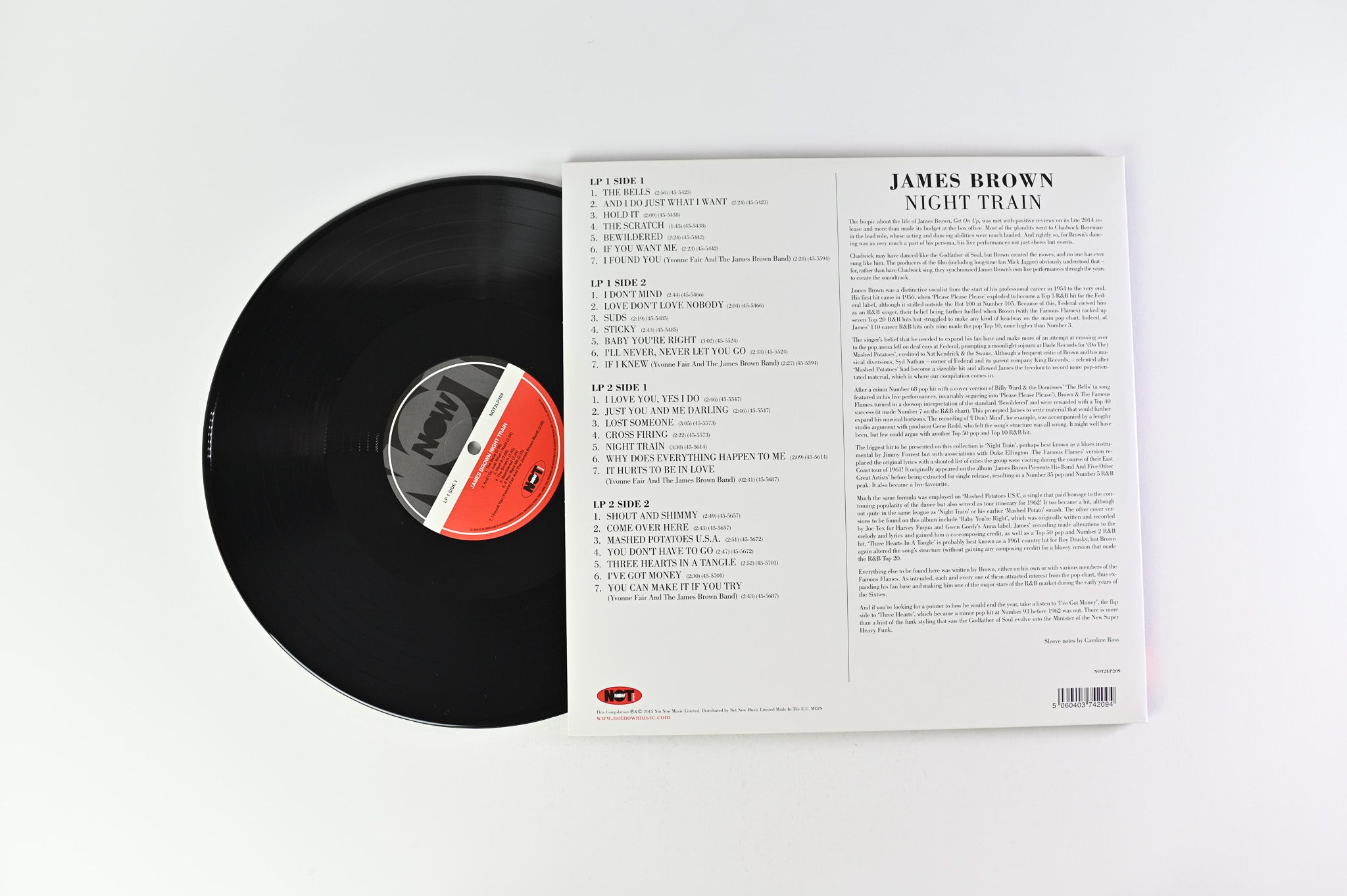 James Brown - Night Train - The King Singles 1960-1962 on Not Now Music