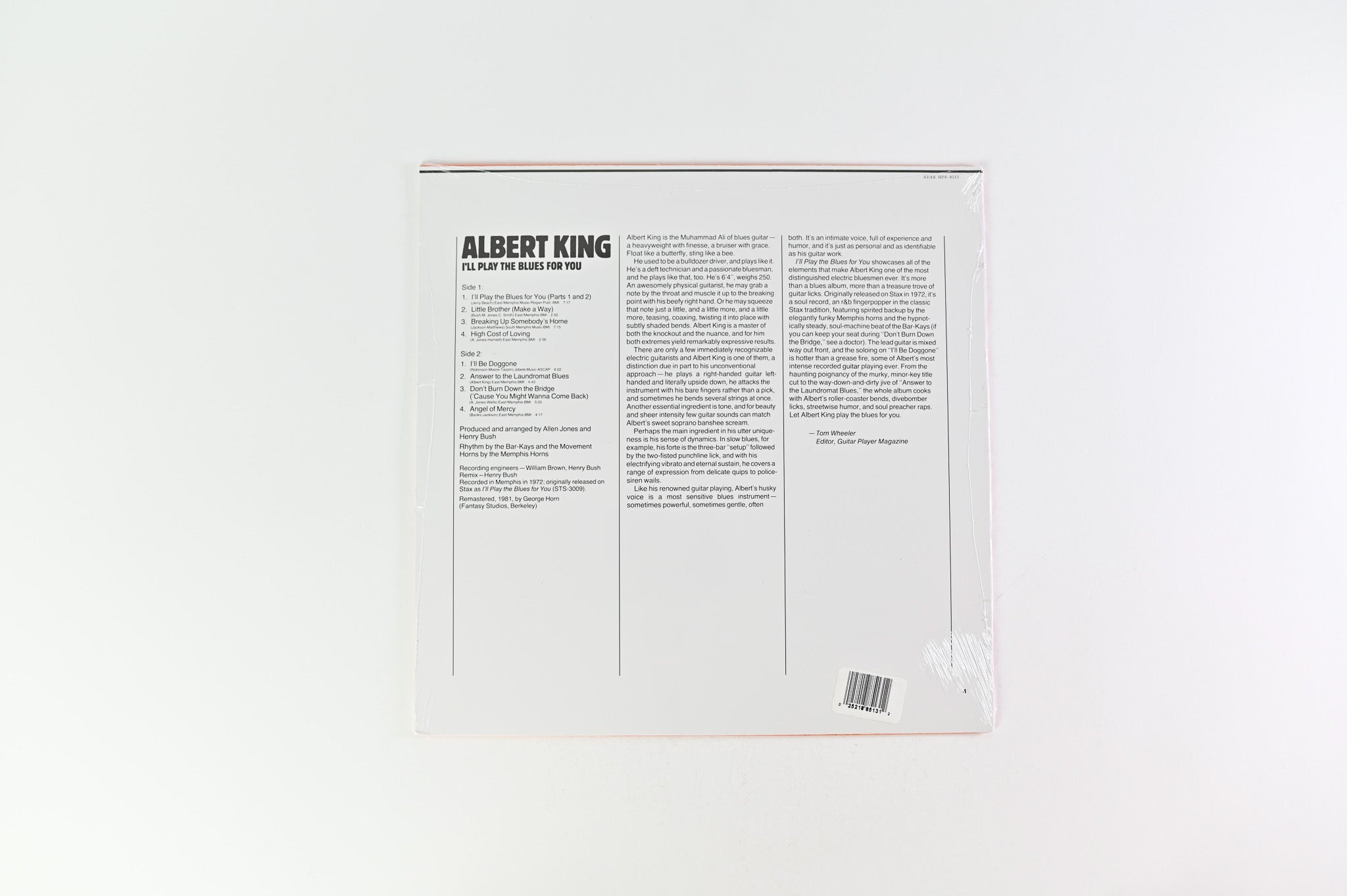 Albert King - I'll Play The Blues For You on Stax Reissue Sealed