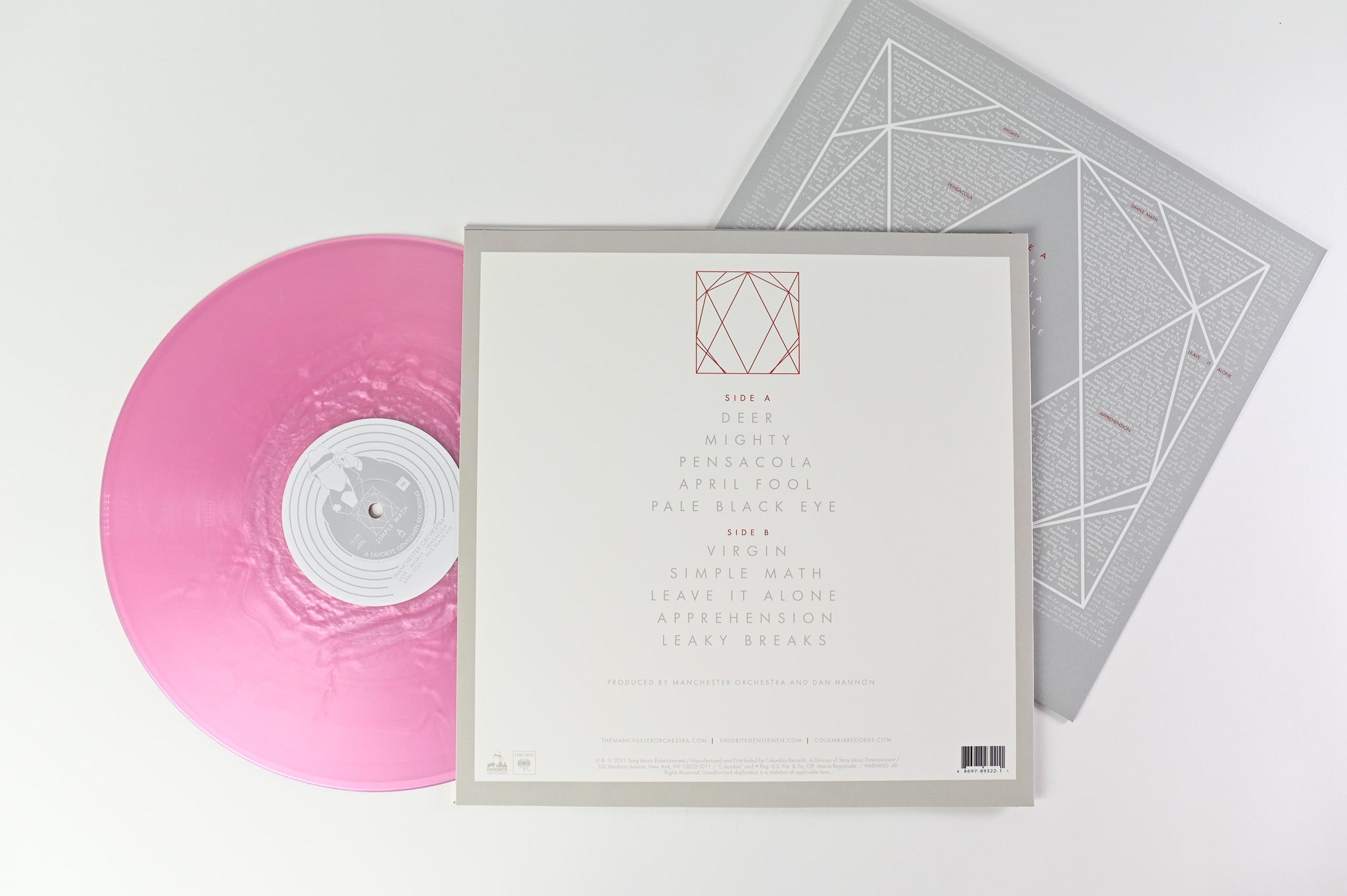 Manchester Orchestra - Simple Math on Favorite Gentleman Ltd Iridescent Pink Repress