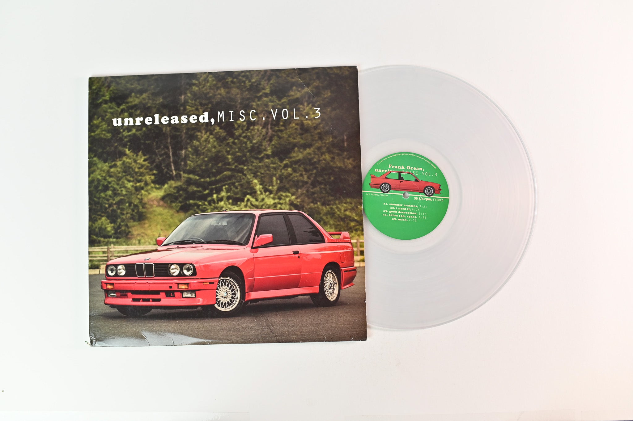 Frank Ocean - Unreleased, Misc.Vol.3 Unofficial Pressing