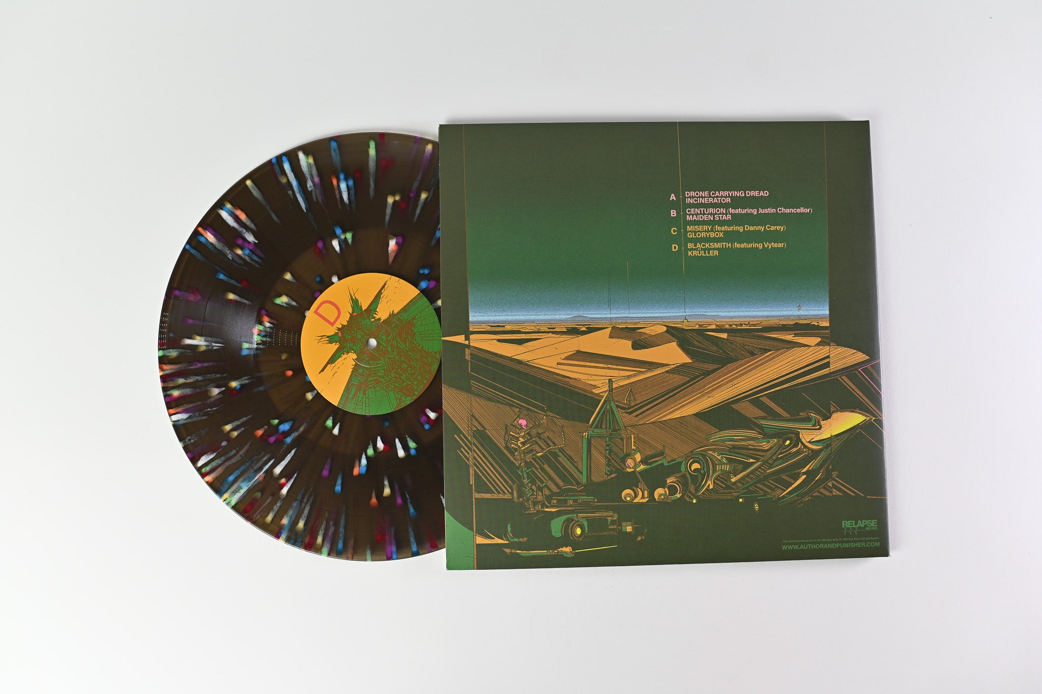 Author & Punisher - Krüller on Relapse Ltd Black Ice with Splatter