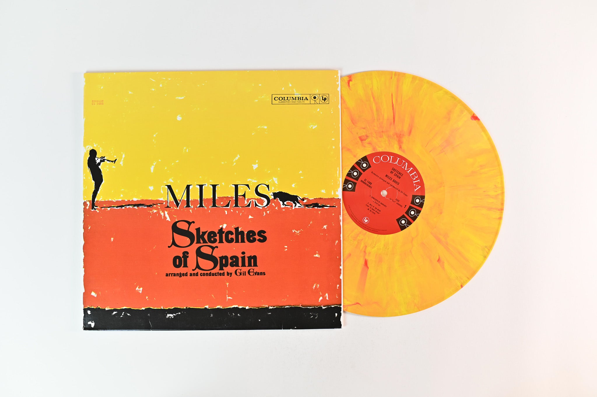 Miles Davis - Sketches Of Spain on Columbia Ltd Yellow & Red Swirl Reissue