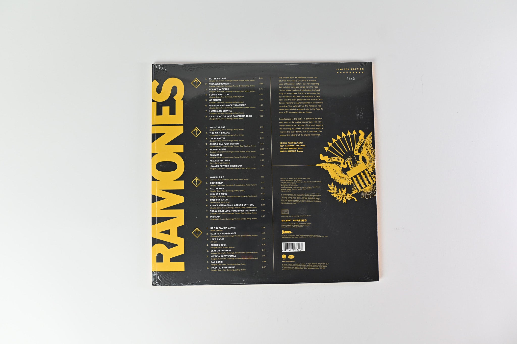 Ramones - Live At The Palladium, New York, NY (12/31/79) on Rhino Ltd Numbered RSD Sealed