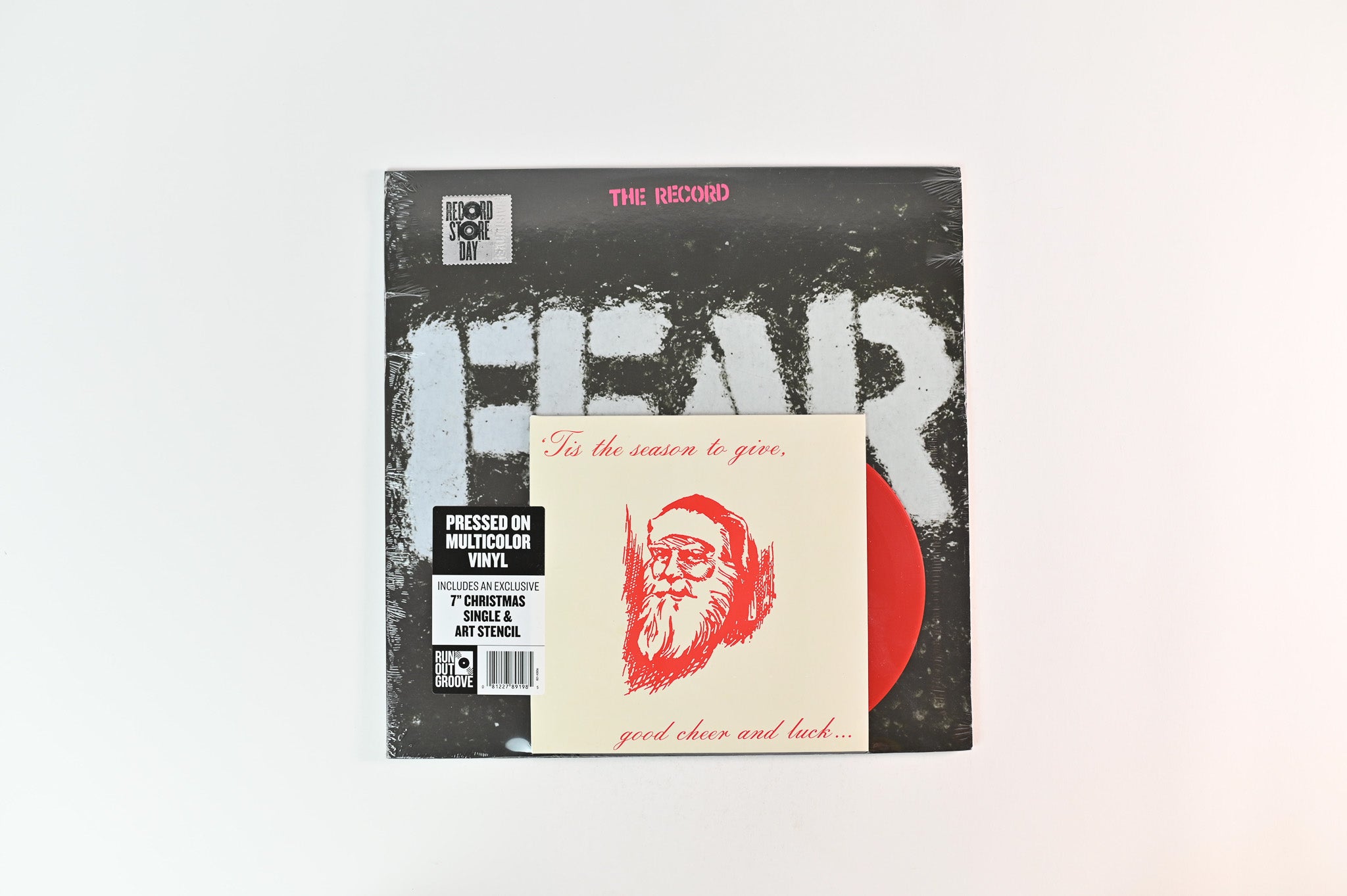 Fear - The Record on Run Out Groove RSD 2021 White Translucent w/ Gray Plus Red Vinyl 7" Reissue Sealed