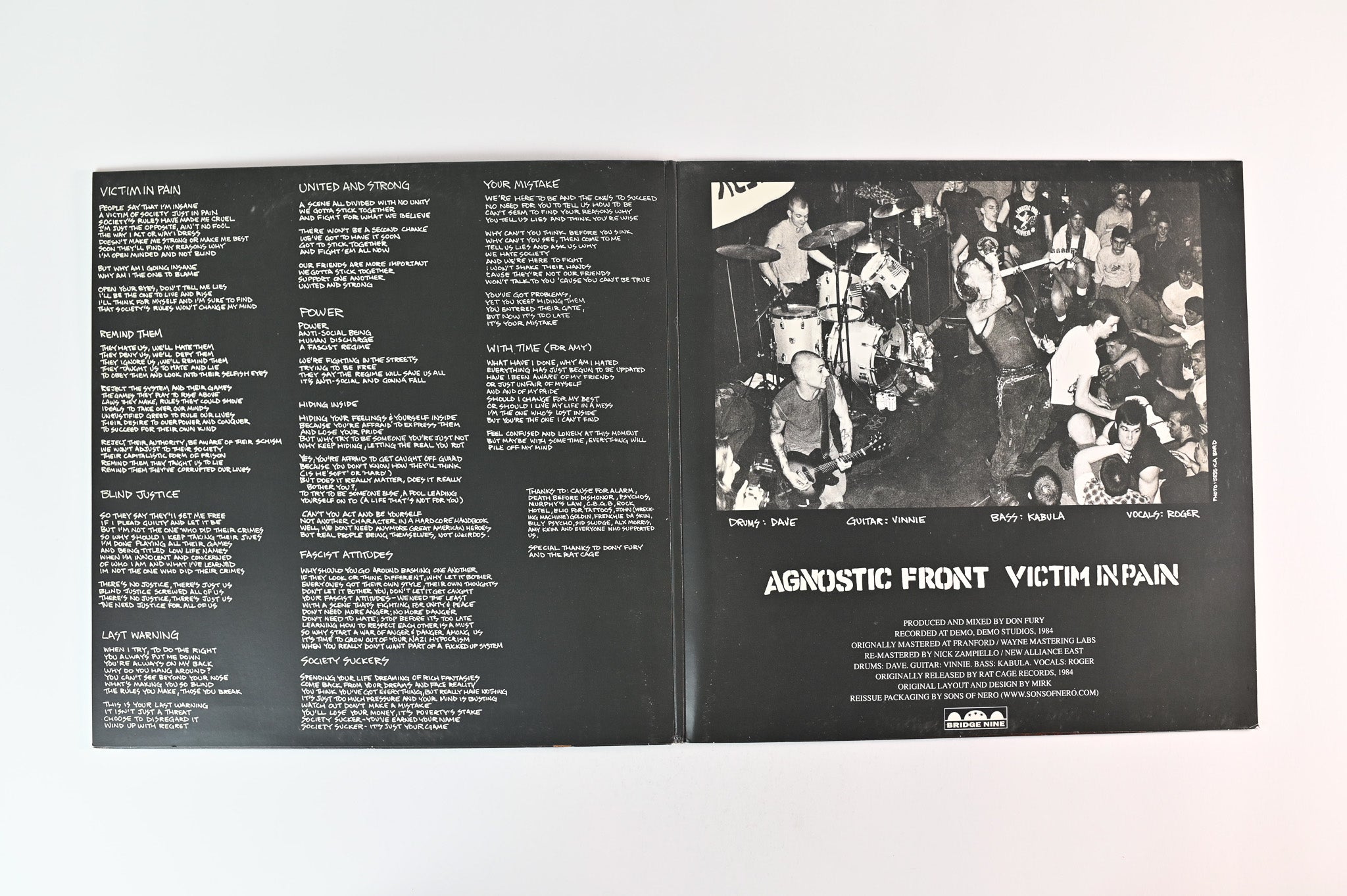 Agnostic Front - Victim In Pain on Bridge Nine Reissue