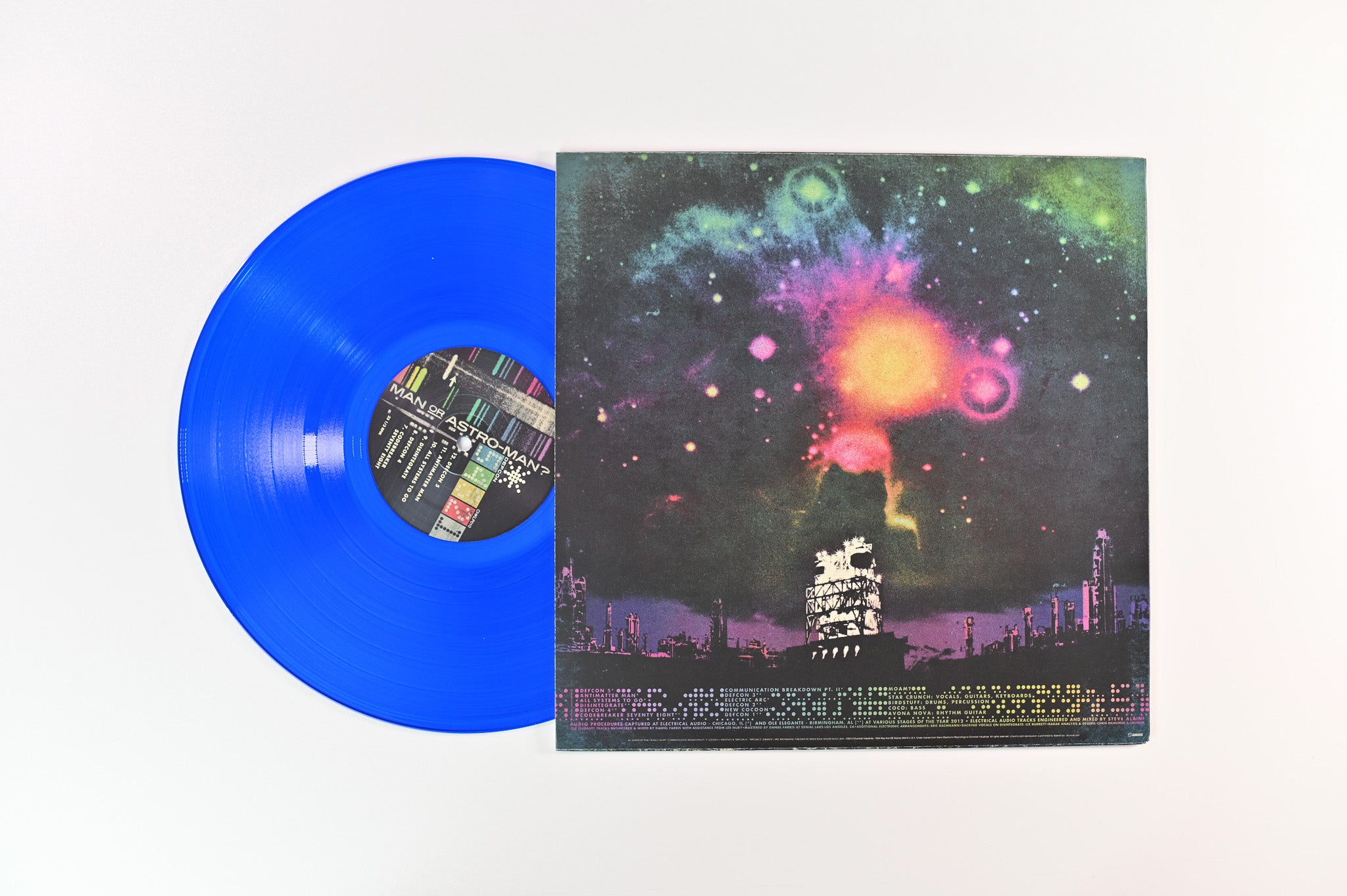 Man Or Astro-Man? - Defcon 5...4...3...2...1 on Chunklet Magazine - Blue Vinyl