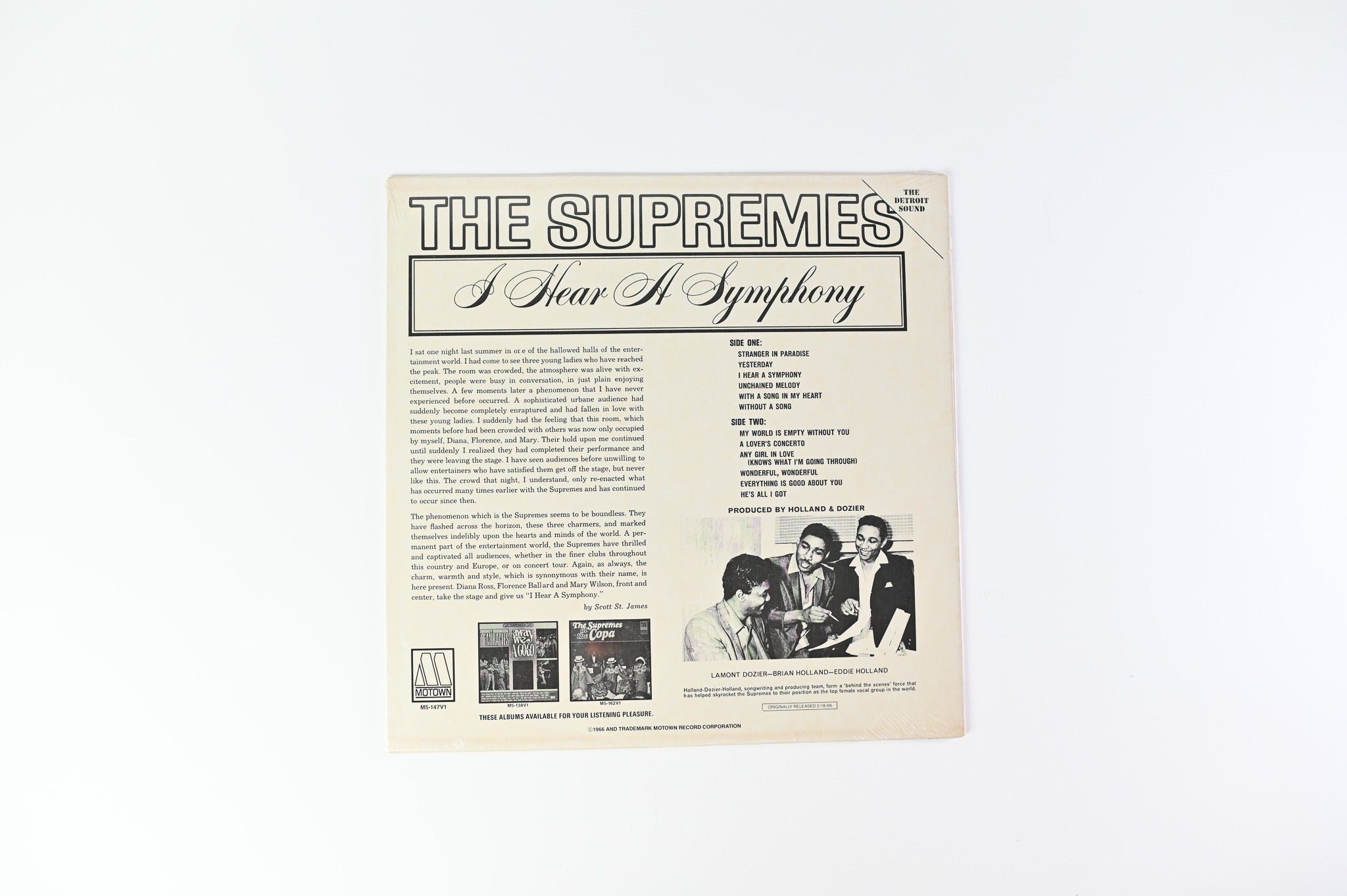 The Supremes - I Hear A Symphony on Motown Reissue Sealed