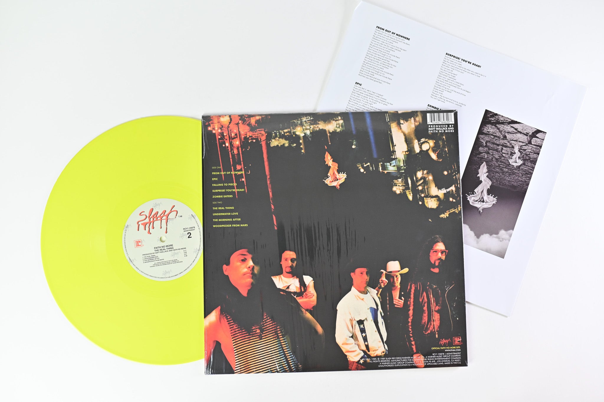 Faith No More - The Real Thing on Slash Ltd Yellow Vinyl Reissue