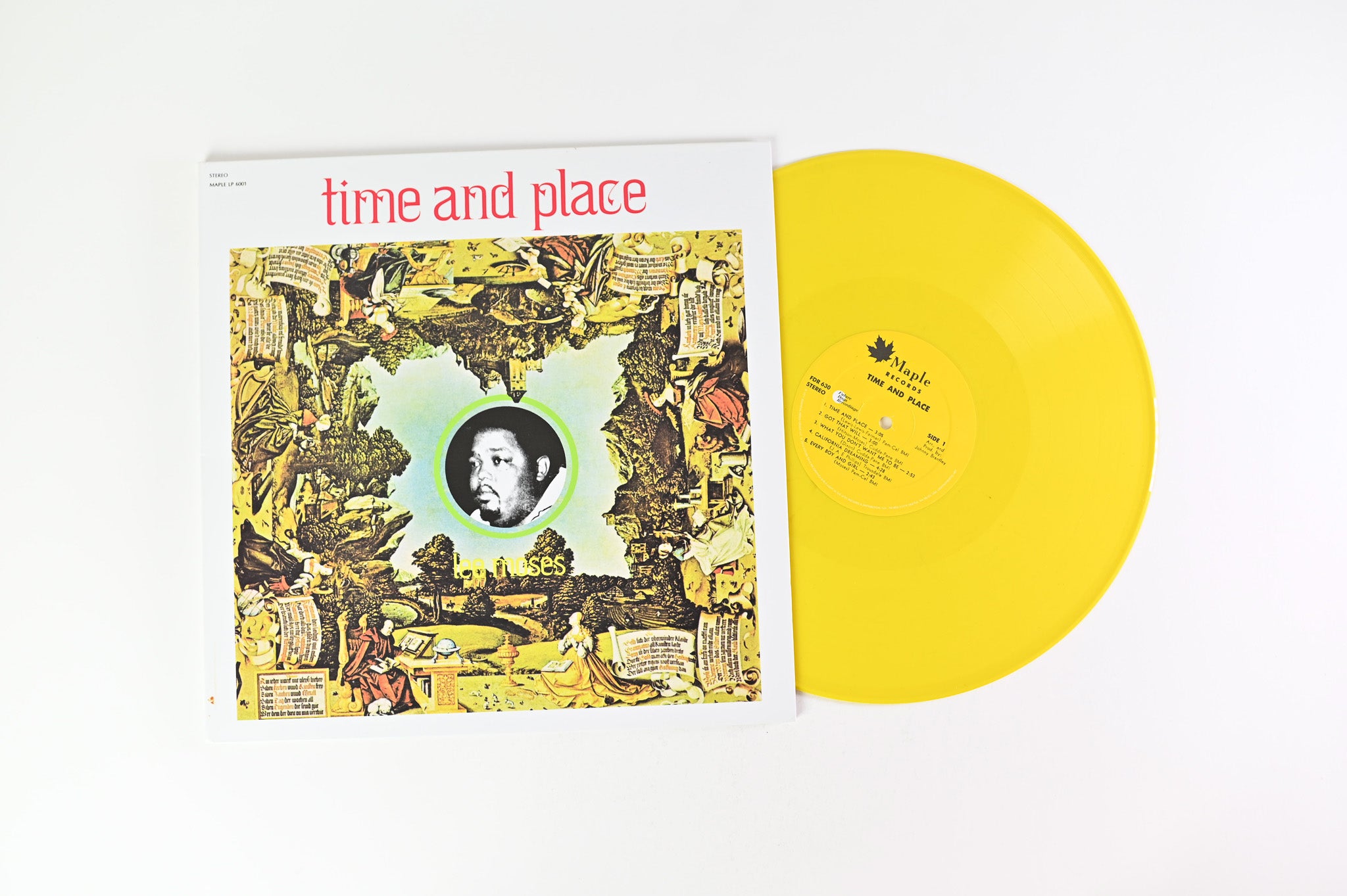 Lee Moses - Time And Place on Maple Fulture Days Ltd Yellow Vinyl Reissue