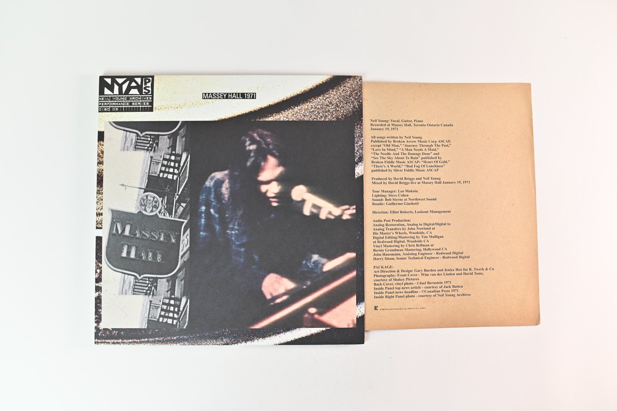 Neil Young - Live At Massey Hall 1971 on Reprise Neil Young Archives 180 Gram