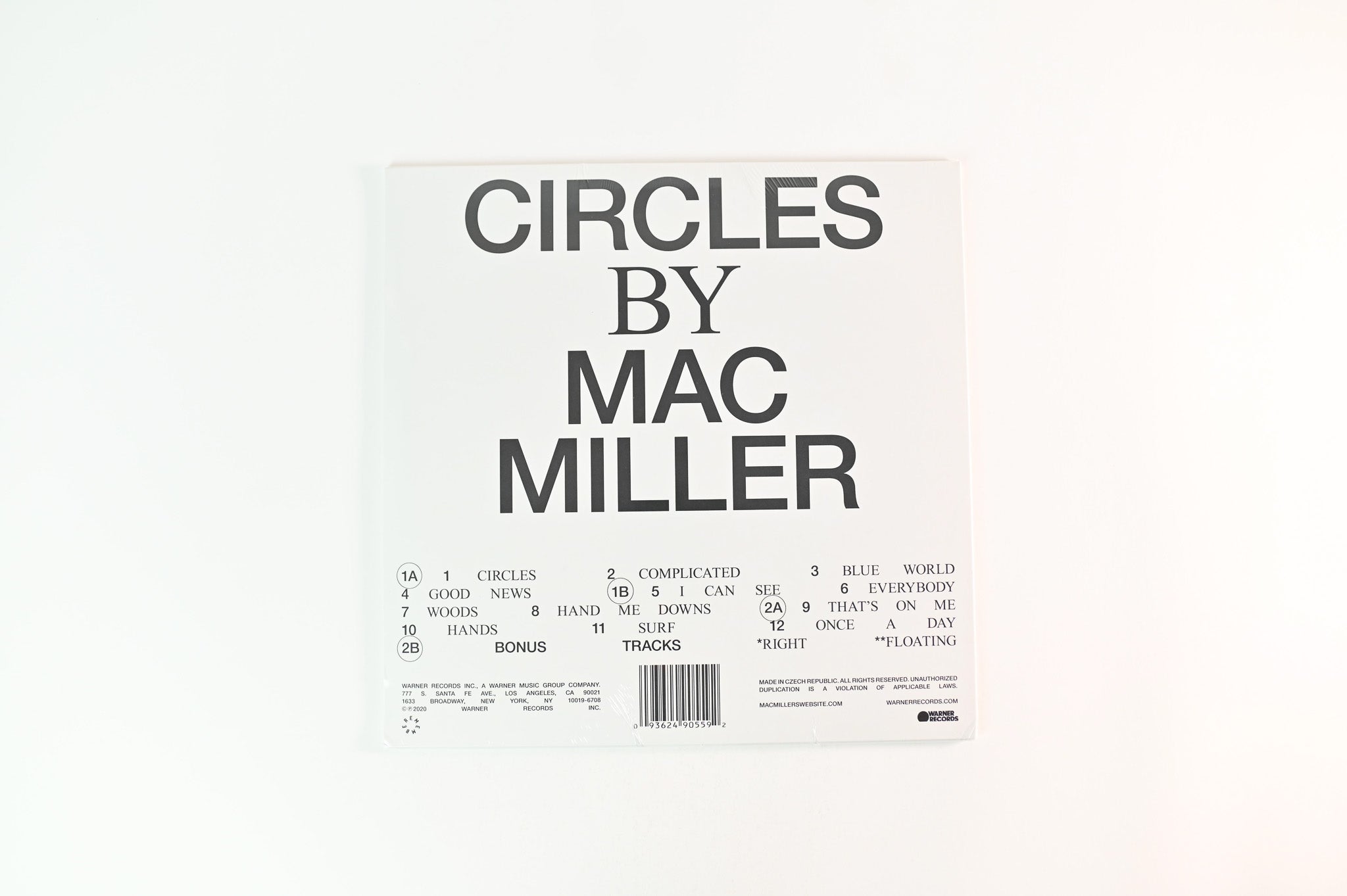 Mac Miller - Circles on Warner Clear Vinyl Sealed