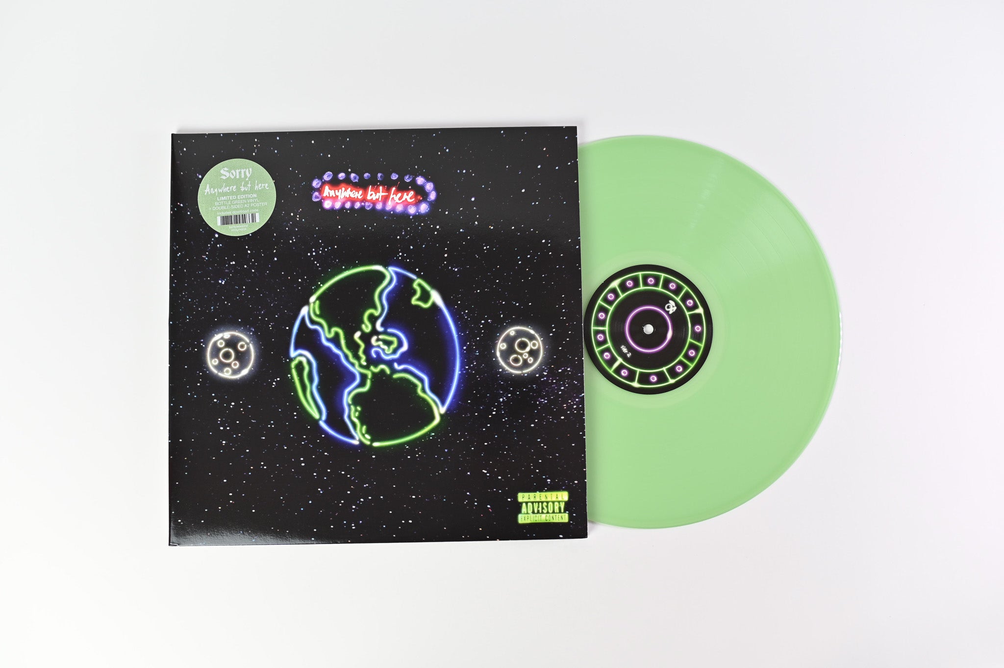 Sorry - Anywhere But Here on Domino Bottle Green Vinyl