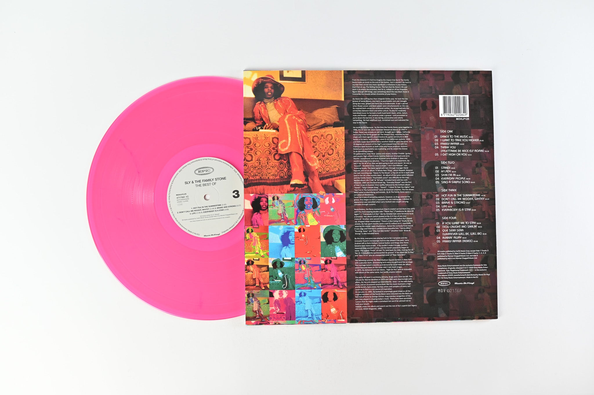Sly & The Family Stone - The Best Of Sly And The Family Stone Ltd. Reissue on Music On Vinyl Numbered Pink Transparent Vinyl