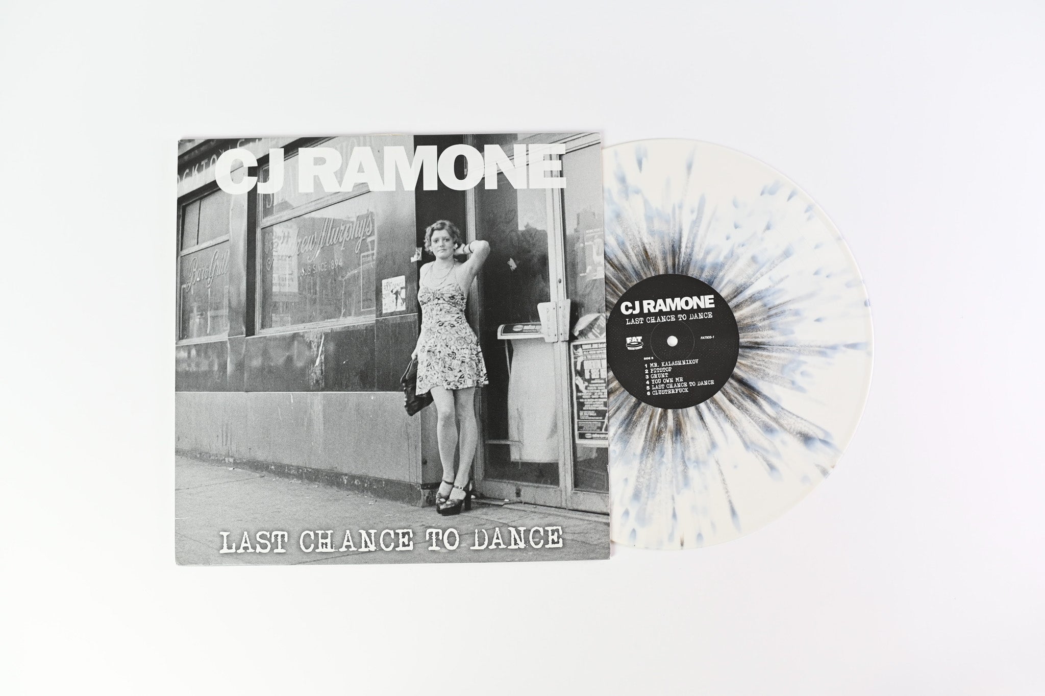C.J. Ramone - Last Chance To Dance on Fat Wreck Chords White w/Black Splatter Vinyl