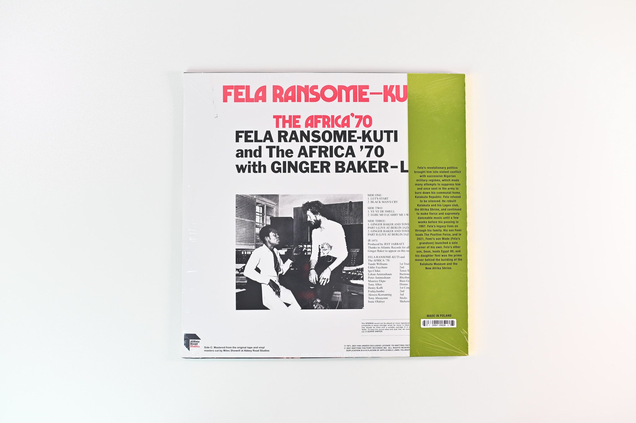 Fela Kuti - Live! on Knitting Factory Ltd Red Vinyl Reissue Sealed