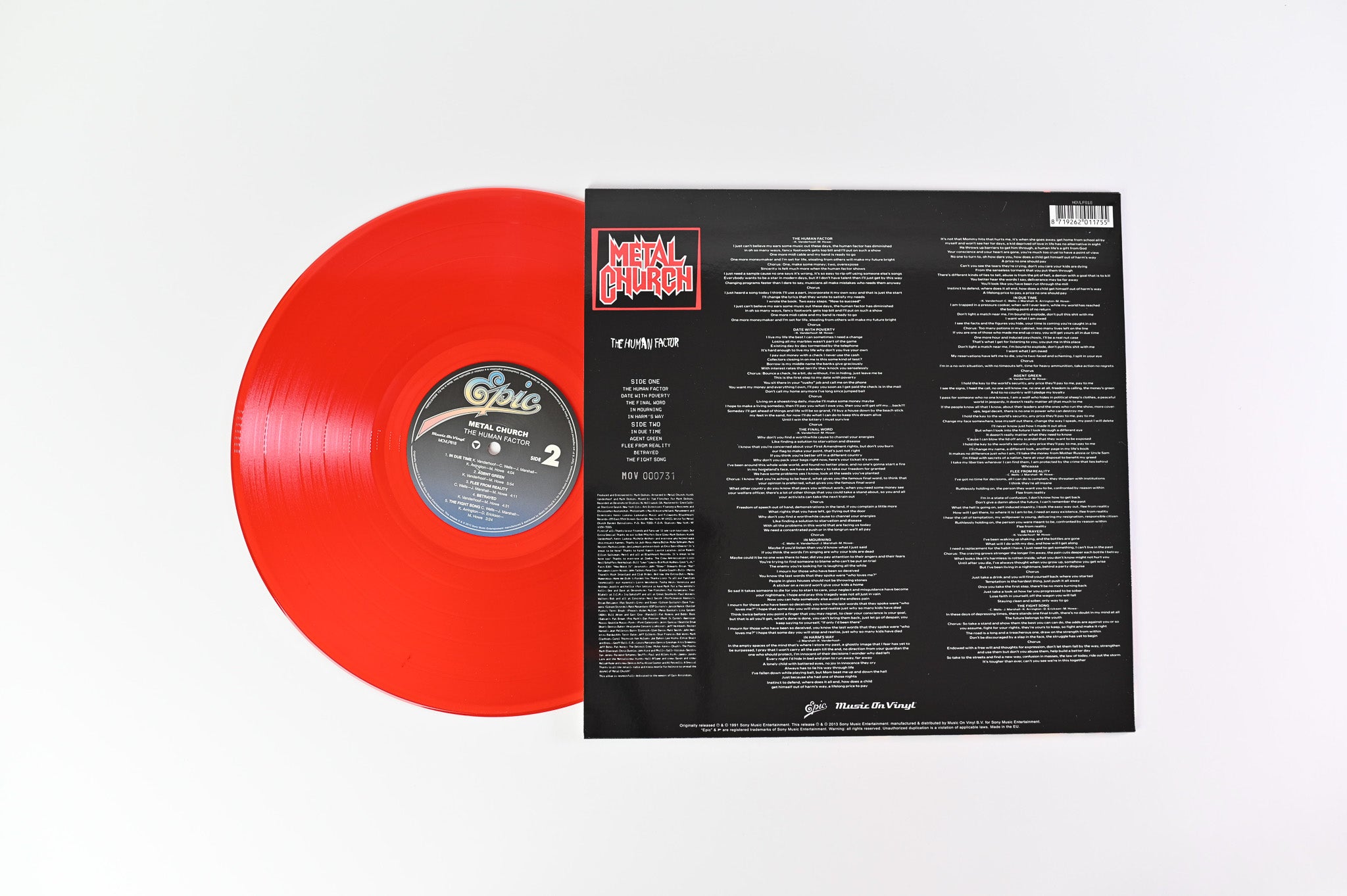 Metal Church - The Human Factor on Music On Vinyl Translucent Red Vinyl