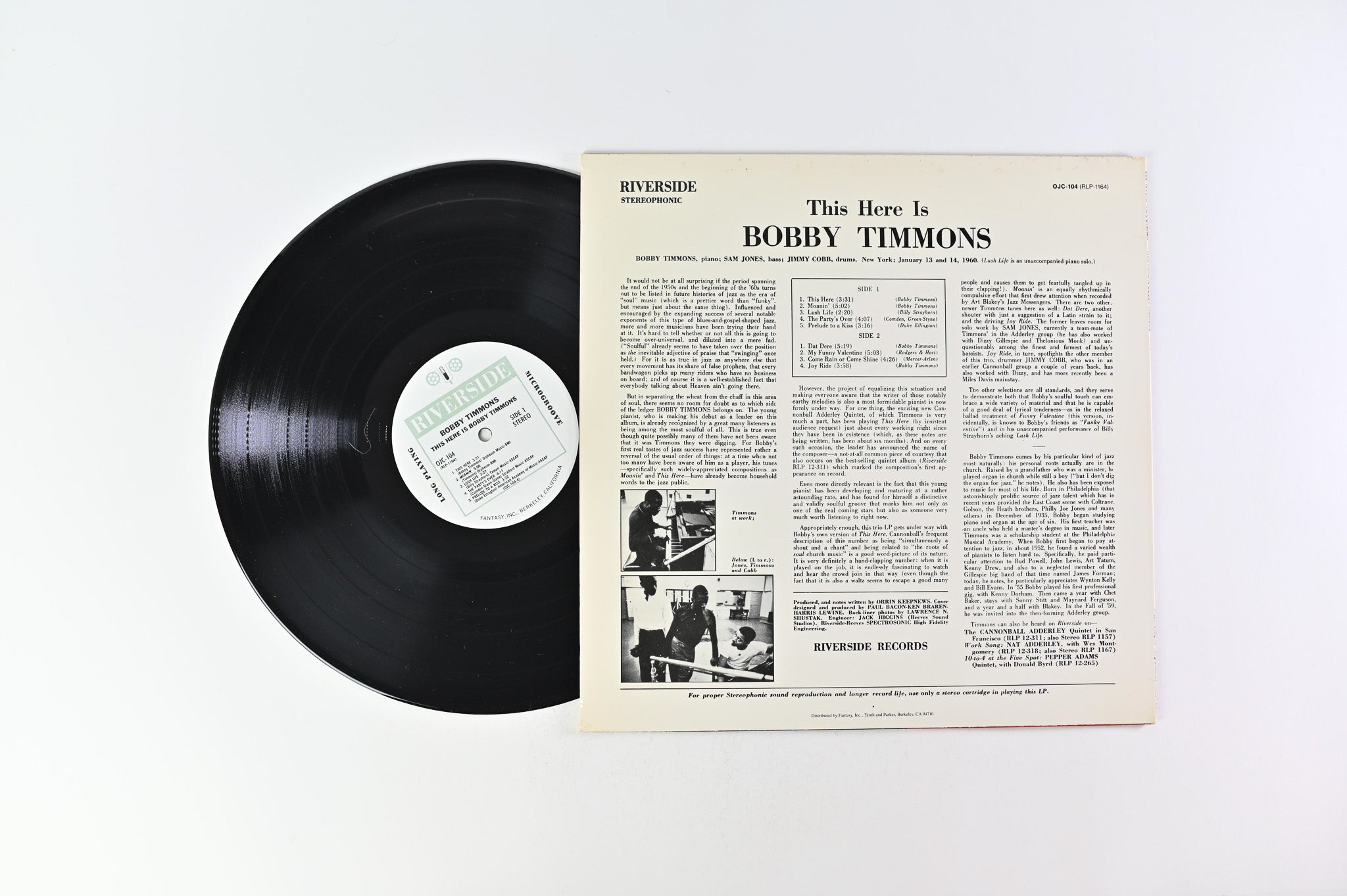 Bobby Timmons - This Here Is Bobby Timmons on RIverside/OJC Jazz Classics Reissue