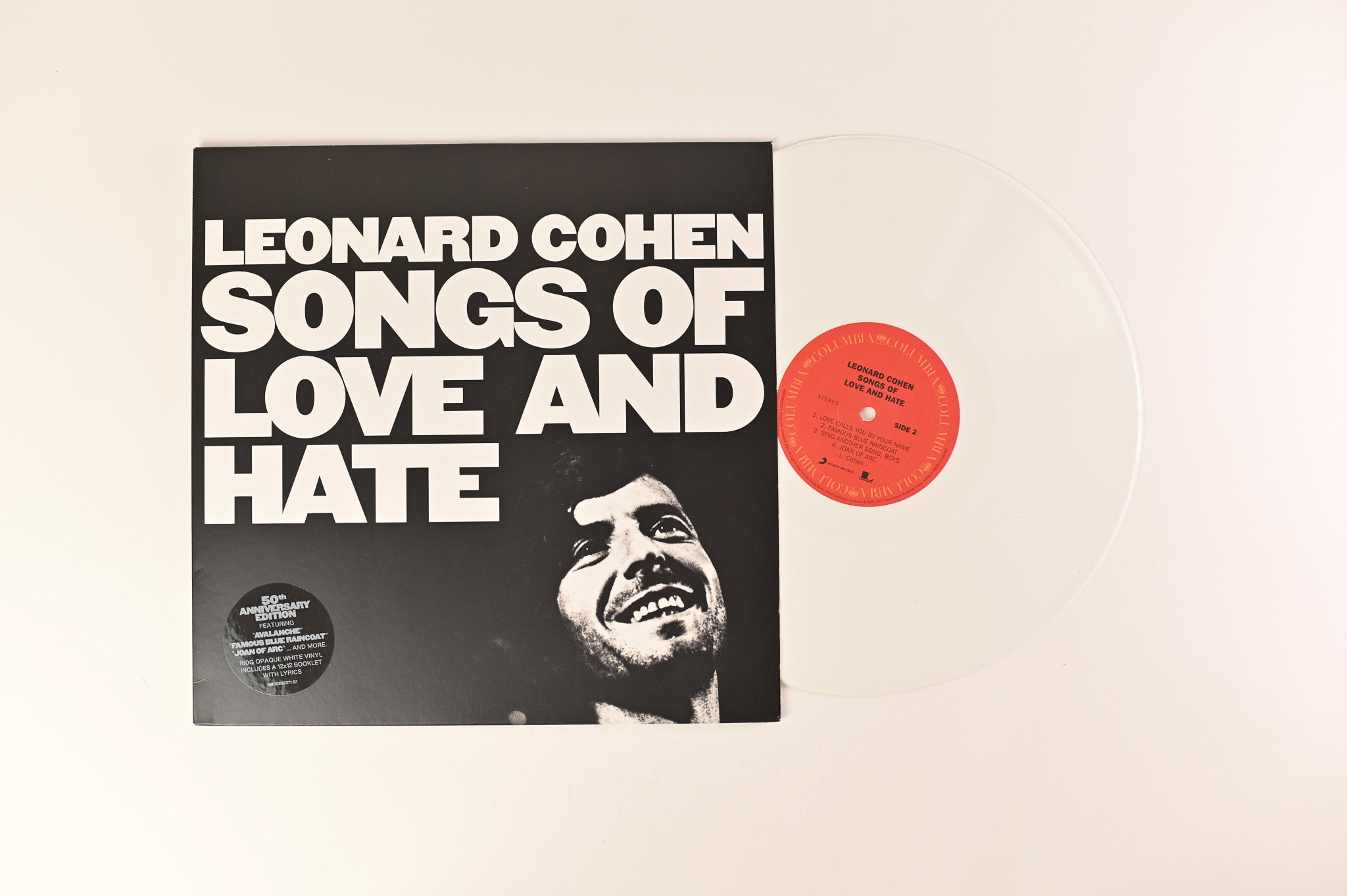 Leonard Cohen - Songs Of Love And Hate on Sony RSD White Reissue