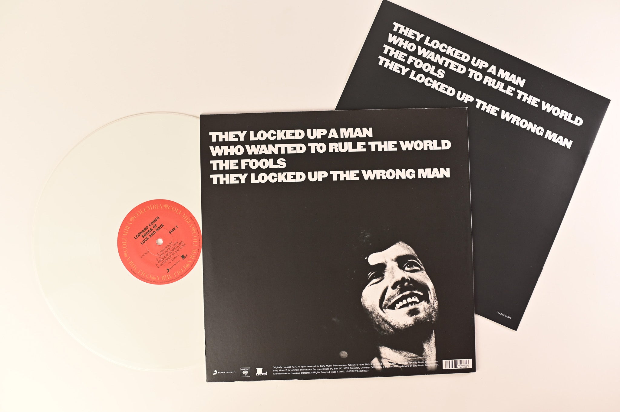Leonard Cohen - Songs Of Love And Hate on Sony RSD White Reissue