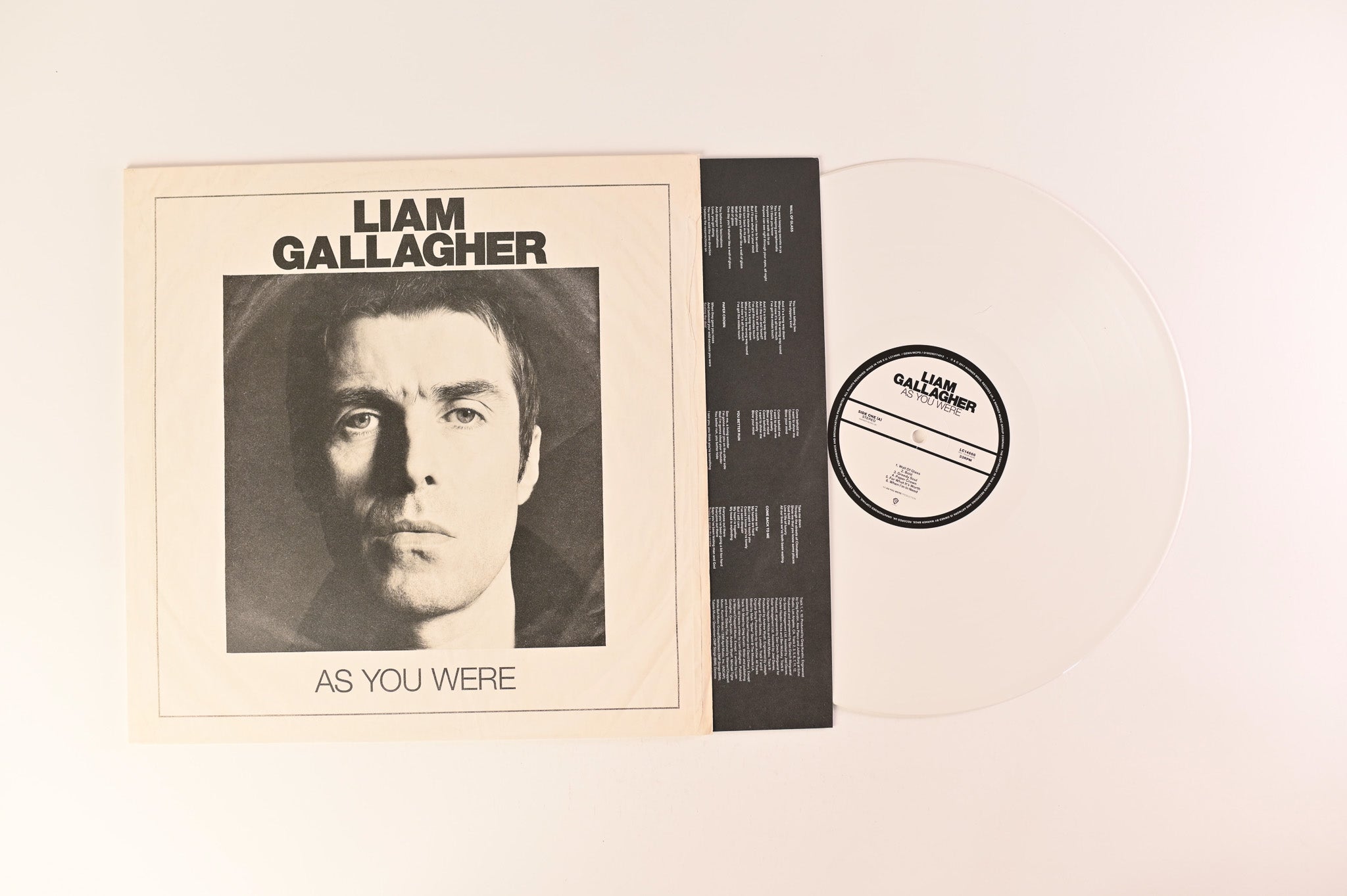 Liam Gallagher - As You Were on Warner Bros Ltd White Vinyl