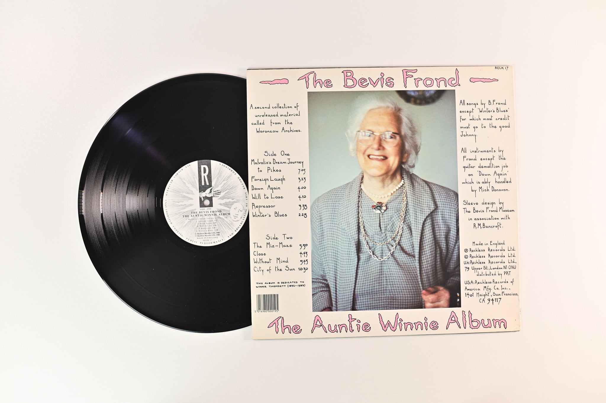 The Bevis Frond - The Auntie Winnie Album on Reckless Records - UK pressing