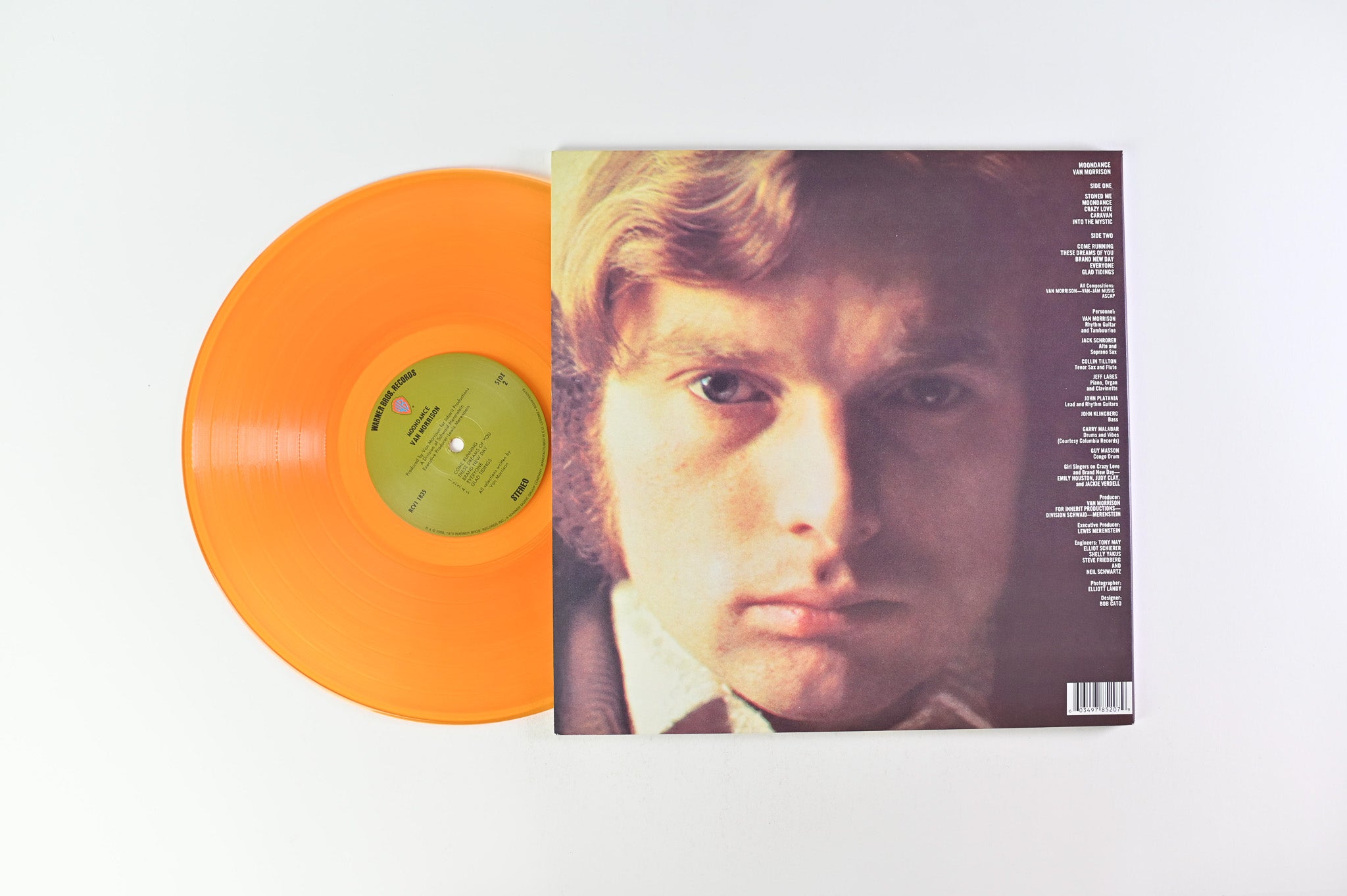 Van Morrison - Moondance on Warner Bros. Records Ltd. Reissue Orange Translucent Vinyl