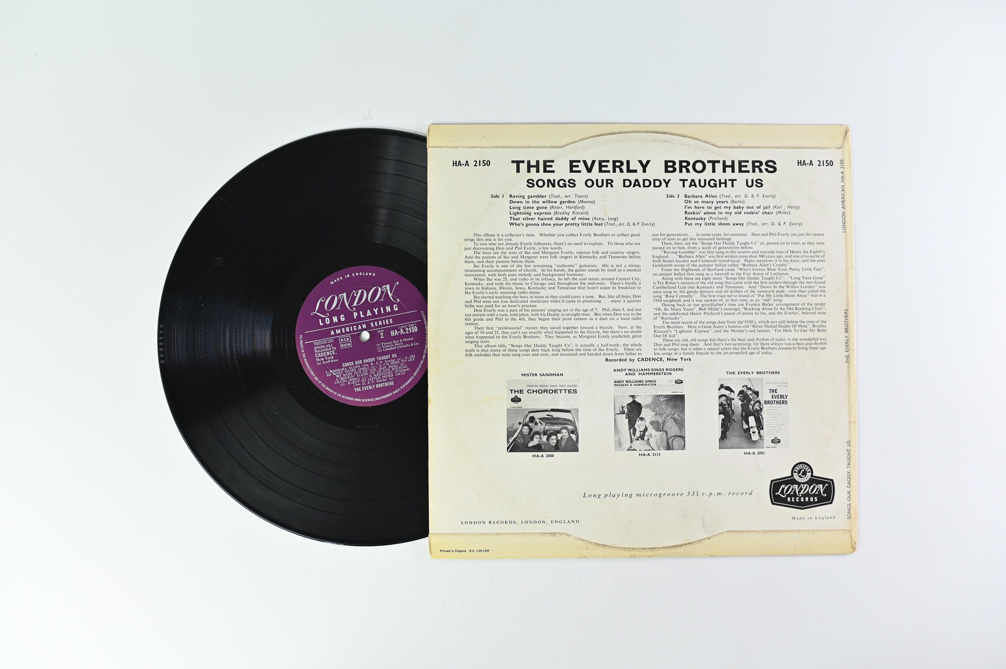 Everly Brothers - Songs Our Daddy Taught Us on London UK Mono Press