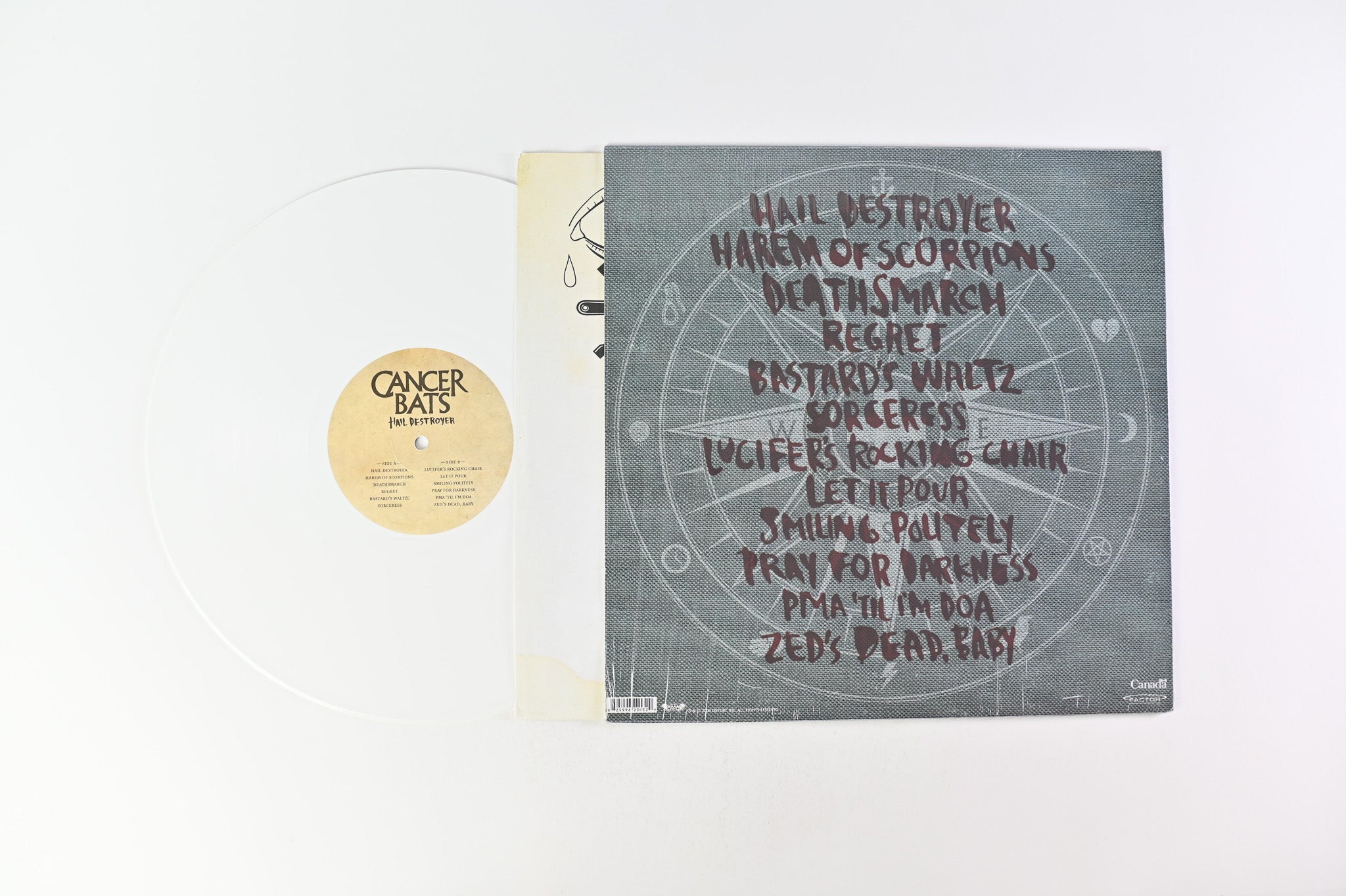 Cancer Bats - Hail Destroyer on Distort Entertainment White Vinyl