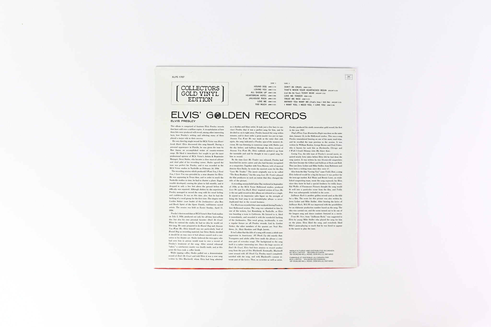 Elvis Presley - Elvis' Golden Records on RCA Gold Vinyl Reissue Sealed