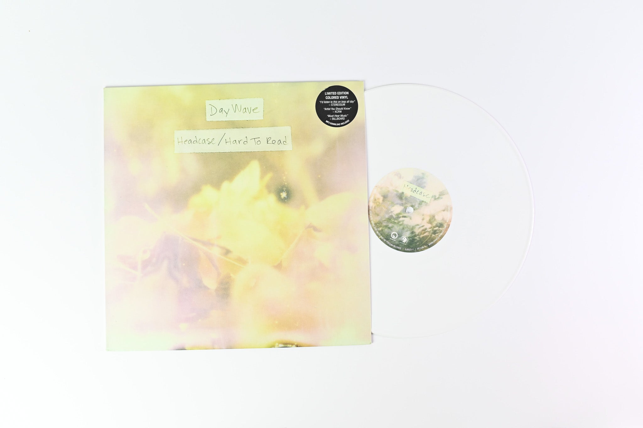 Day Wave - Headcase / Hard To Read on Fat Possum Ltd White Vinyl