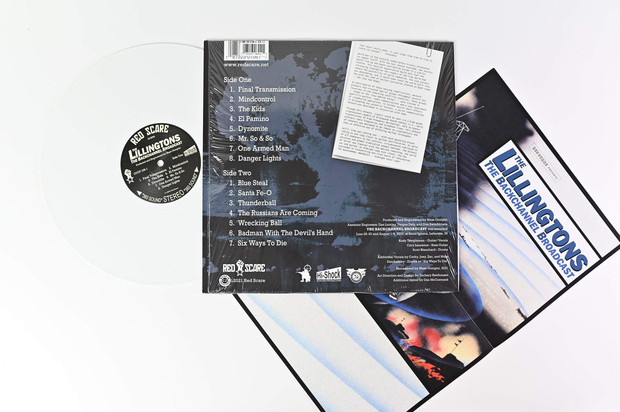 The Lillingtons - The Backchannel Broadcast on Red Scare RSD White Reissue